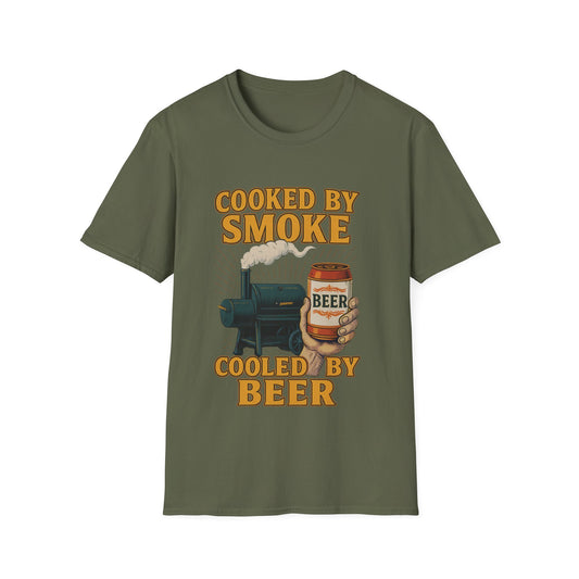 Cooked By Smoke Cooled By Beer T-Shirt