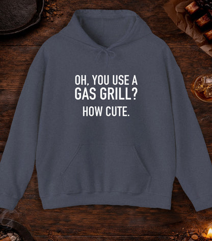 Gas Grill How Cute Hoodie - Heather Navy
