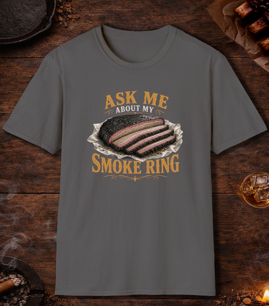 Ask About Smoke Ring T-Shirt - Charcoal