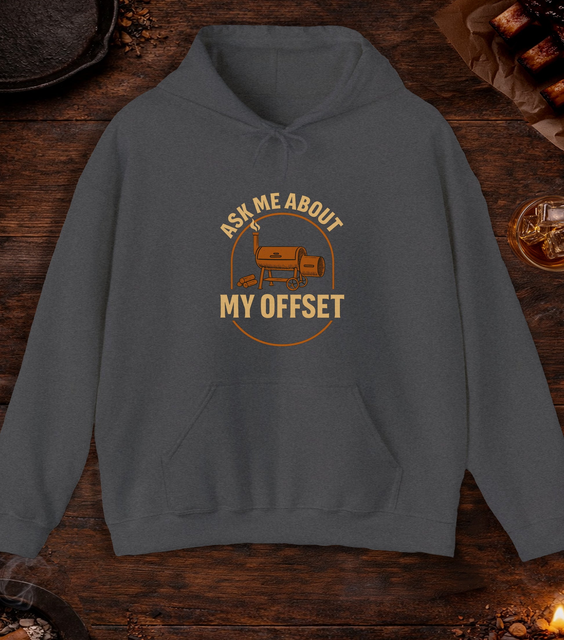 Ask Me About My Offset Hoodie - Dark Heather