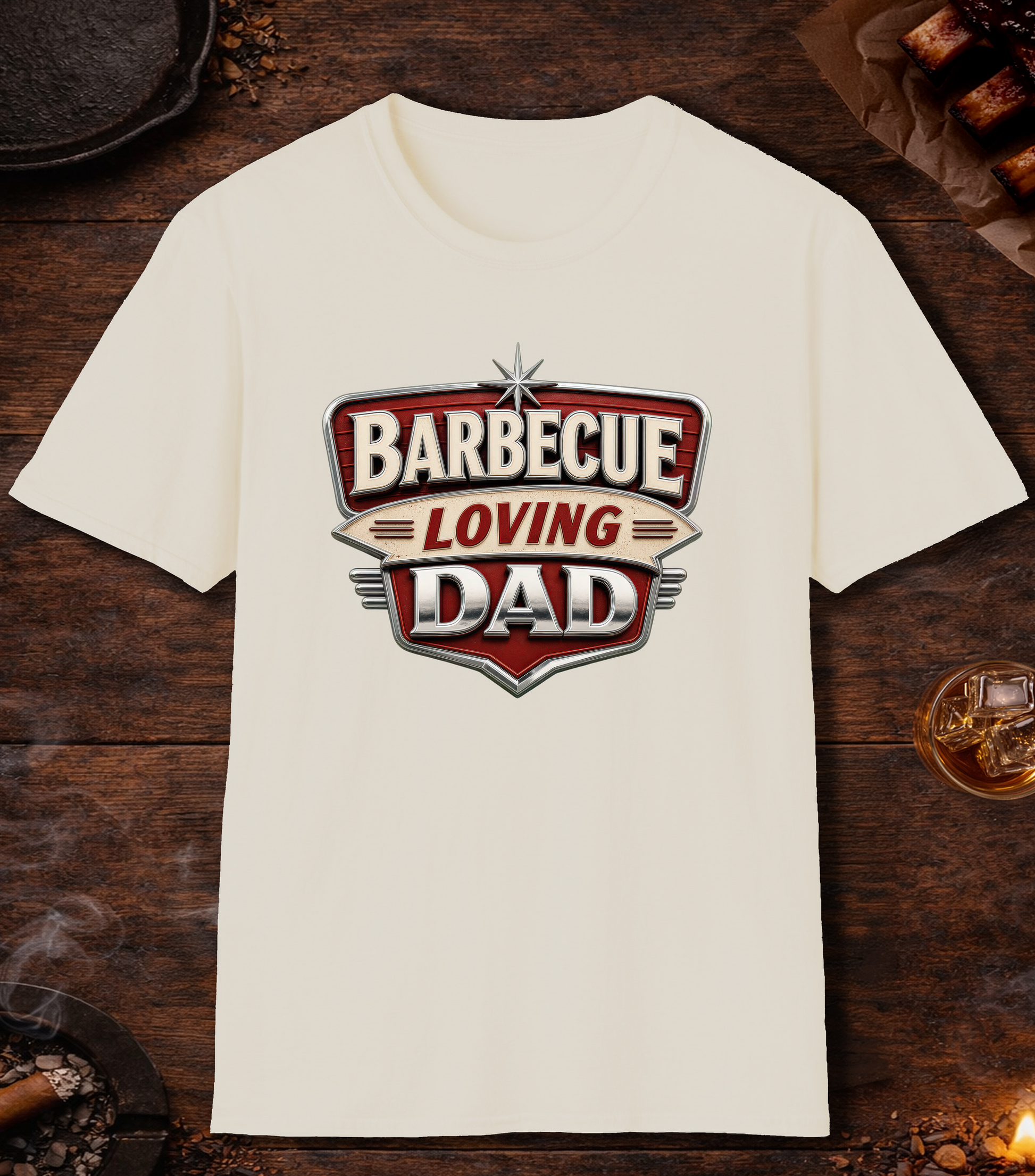 BBQ Loving Dad T-Shirt - Natural
