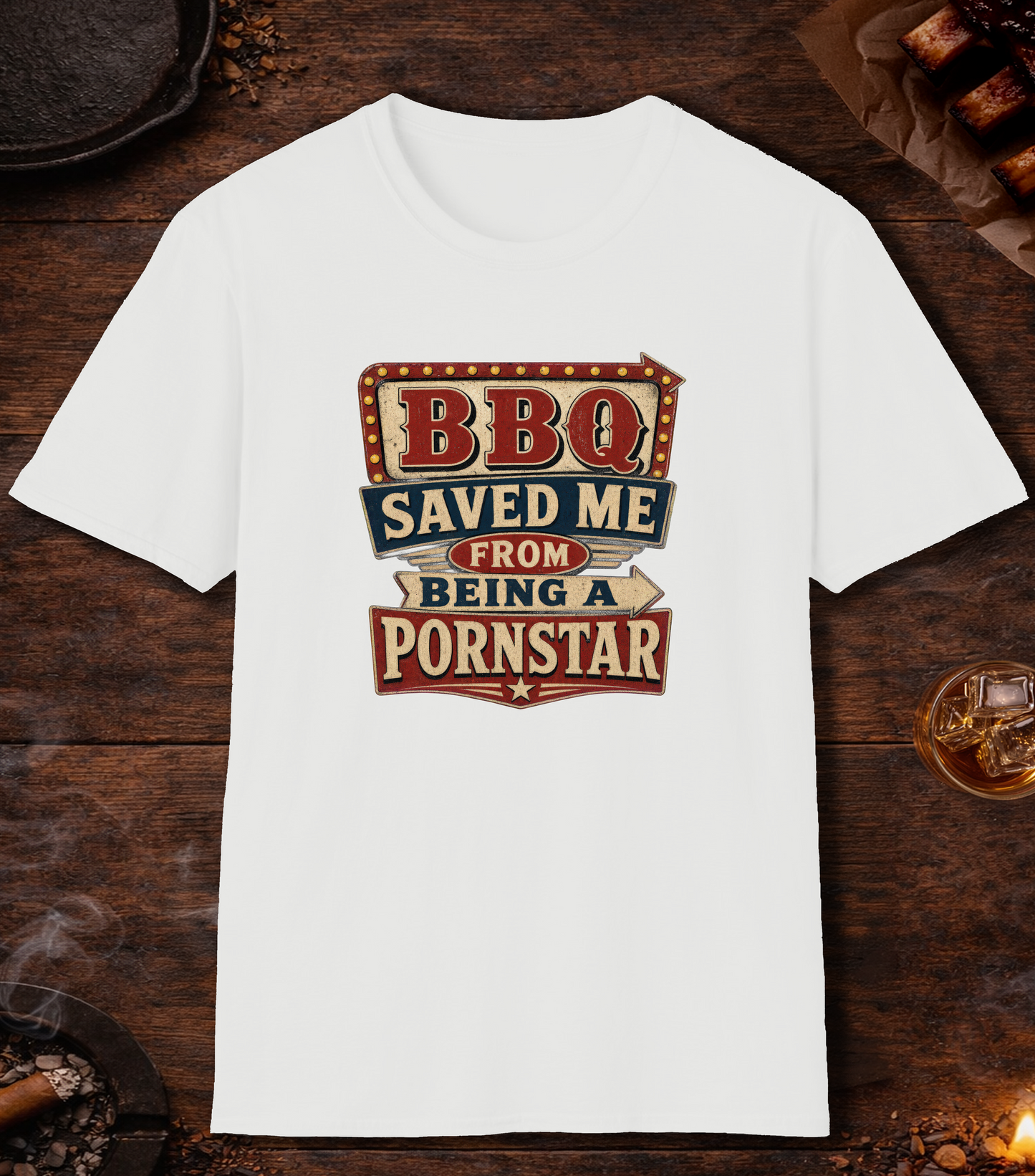 BBQ Saved Me T-Shirt - White