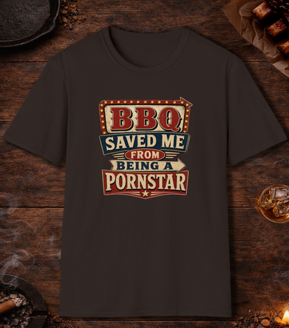 BBQ Saved Me T-Shirt - Dark Chocolate