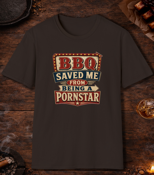 BBQ Saved Me T-Shirt - Dark Chocolate