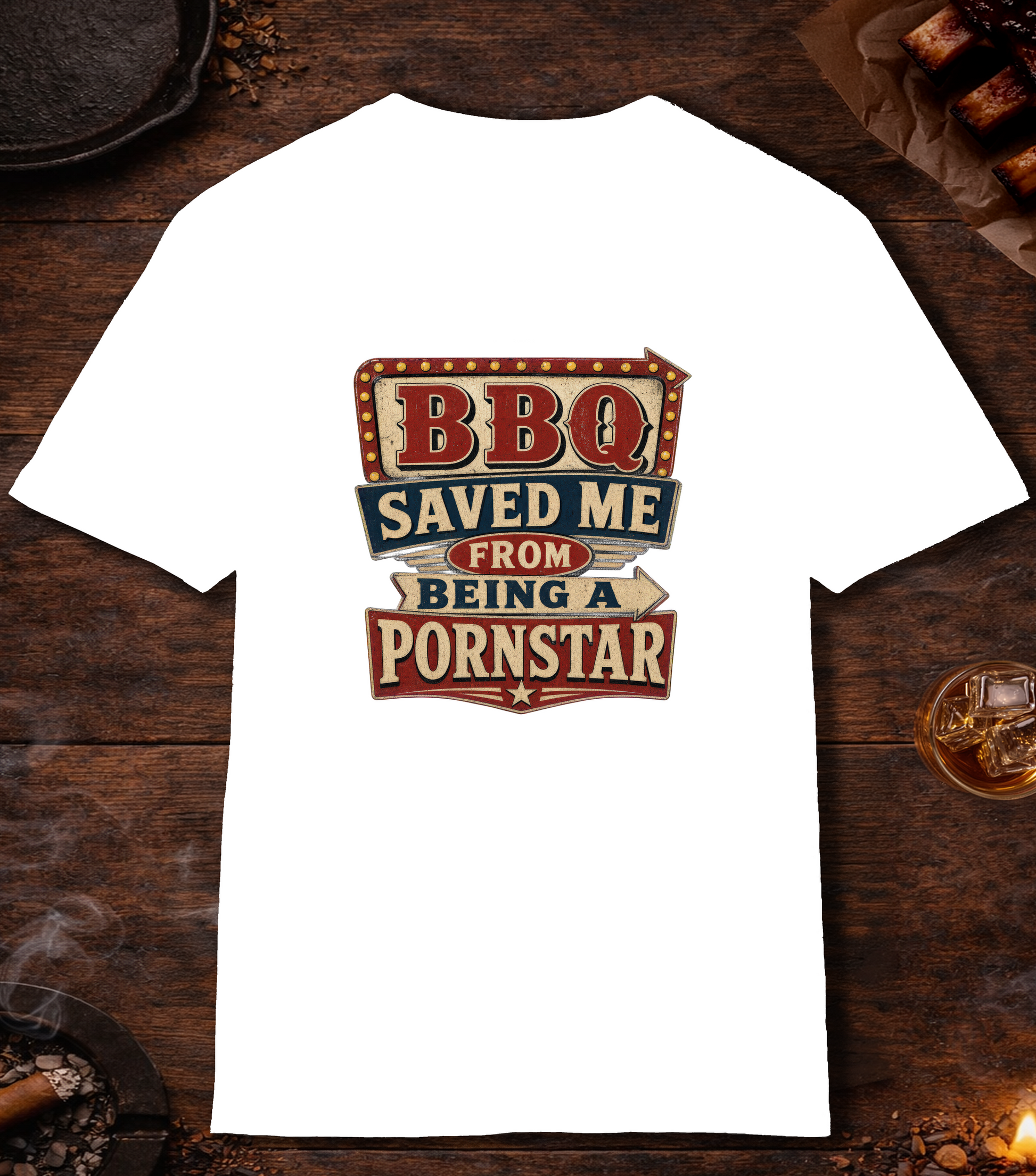 BBQ Saved Me T-Shirt - White