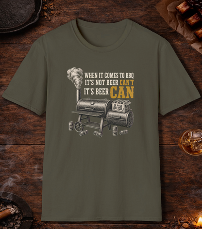 Beer Can T-Shirt - Military Green