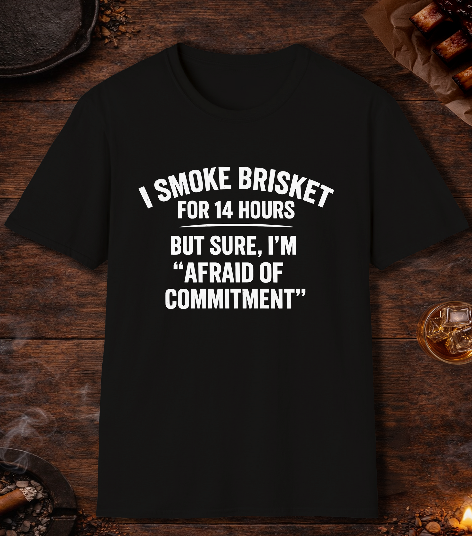 14 Hours Afraid Of Commitment T-Shirt - Black