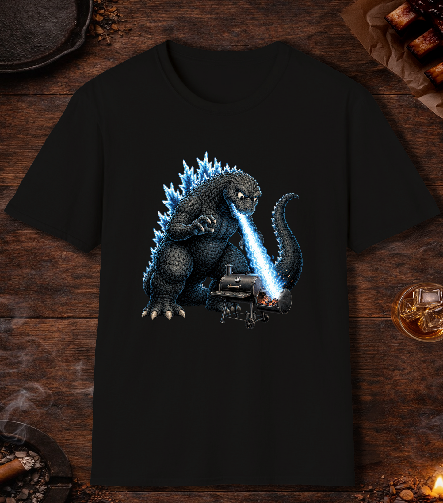 Dino Breath Fire Starter T-Shirt - Black