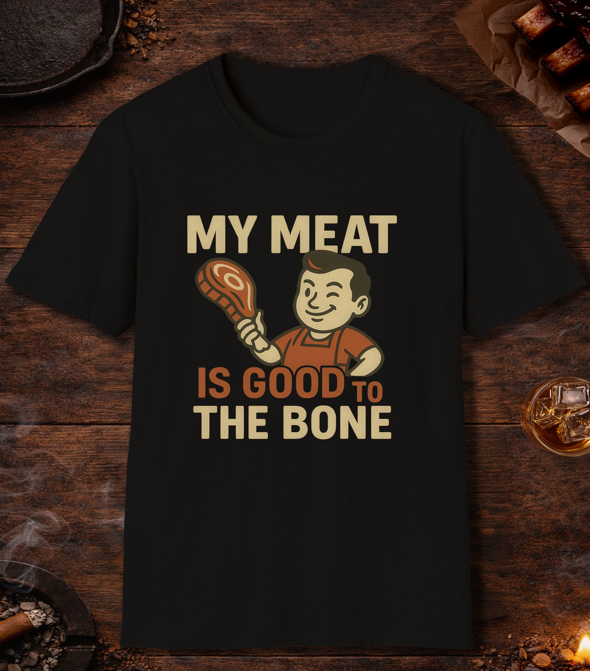 Meat Good To Bone T-Shirt - Black