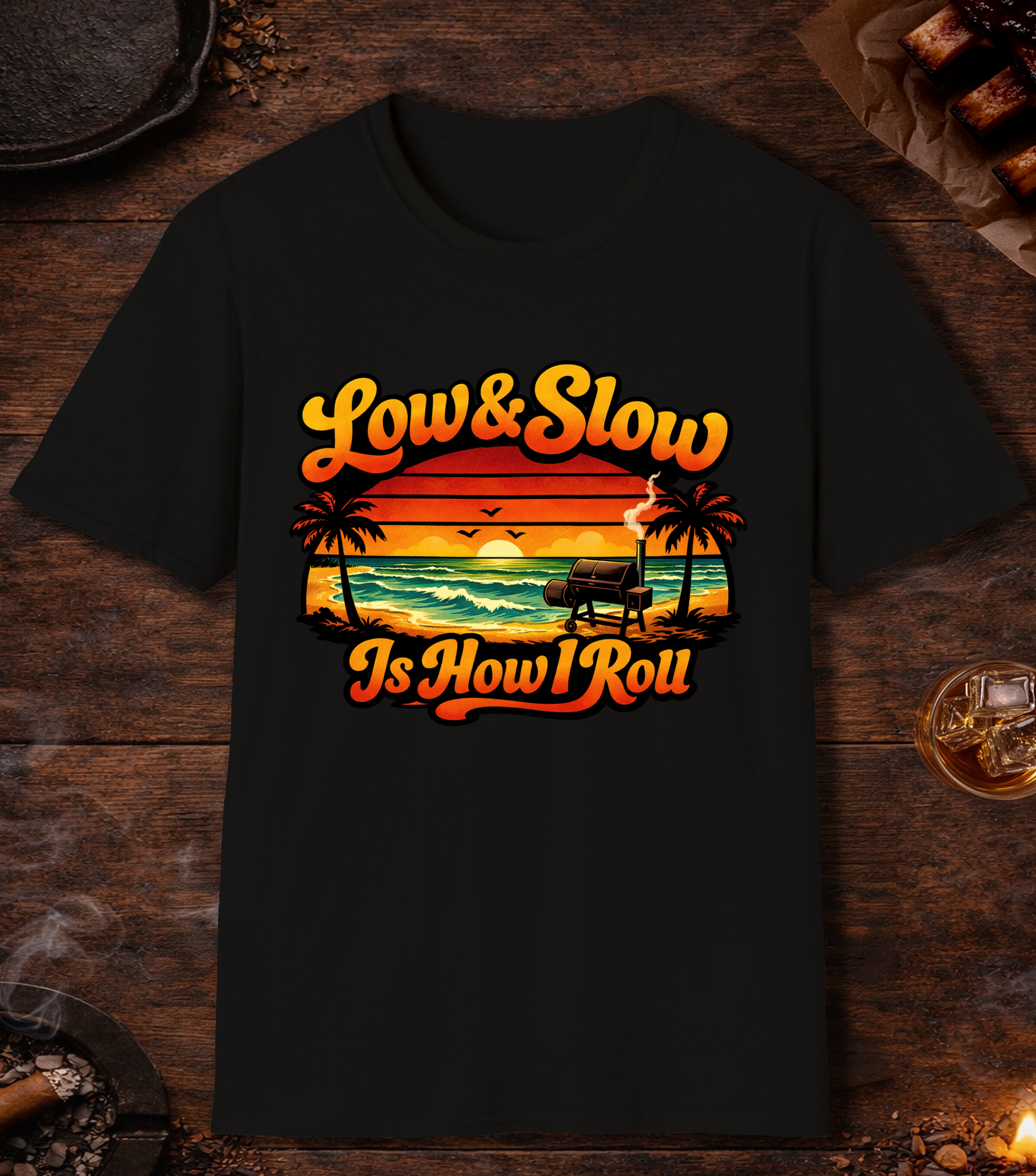 Low And Slow Is How I Roll T-Shirt - Black