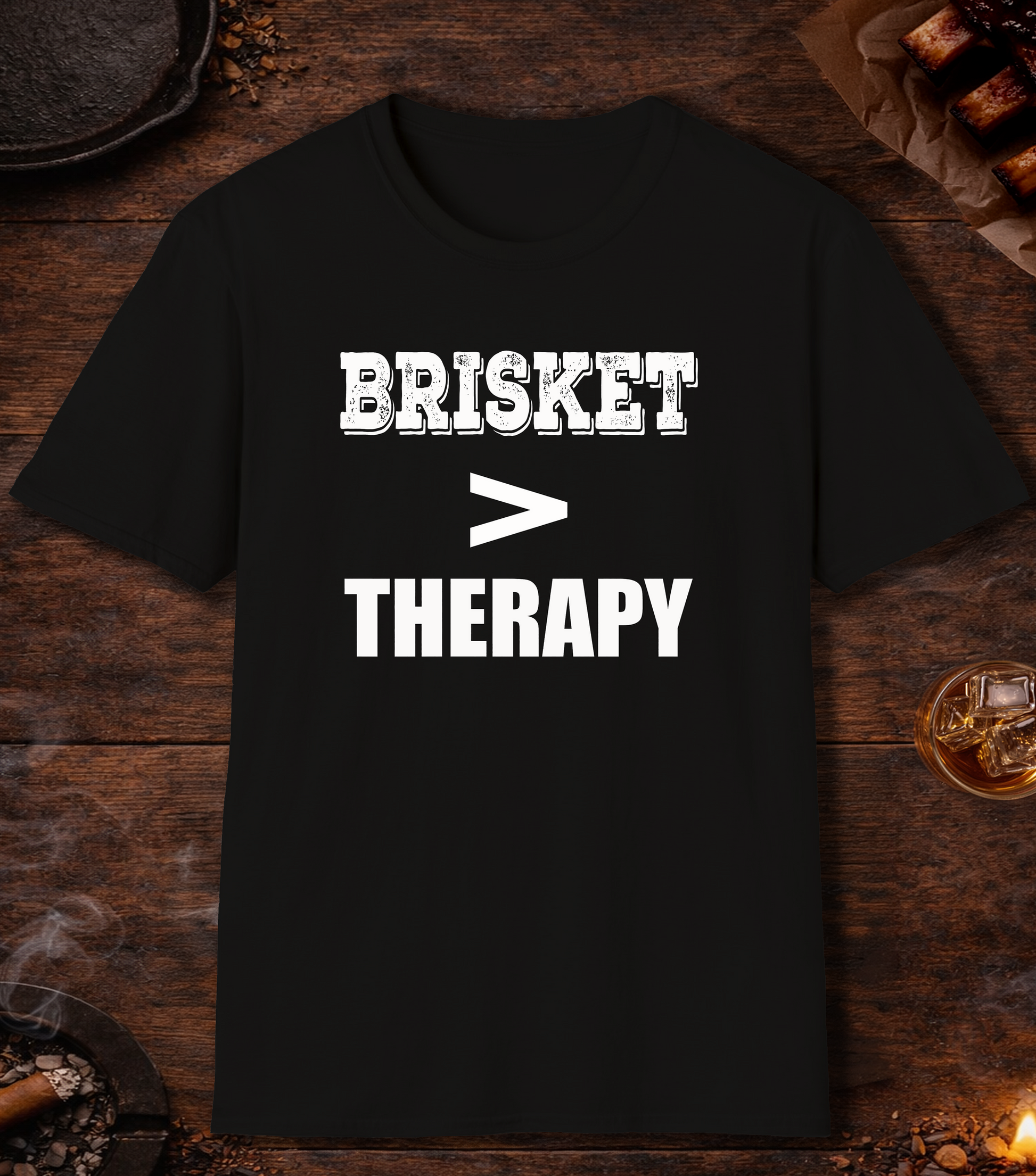 Brisket Greater Than T-Shirt - Black