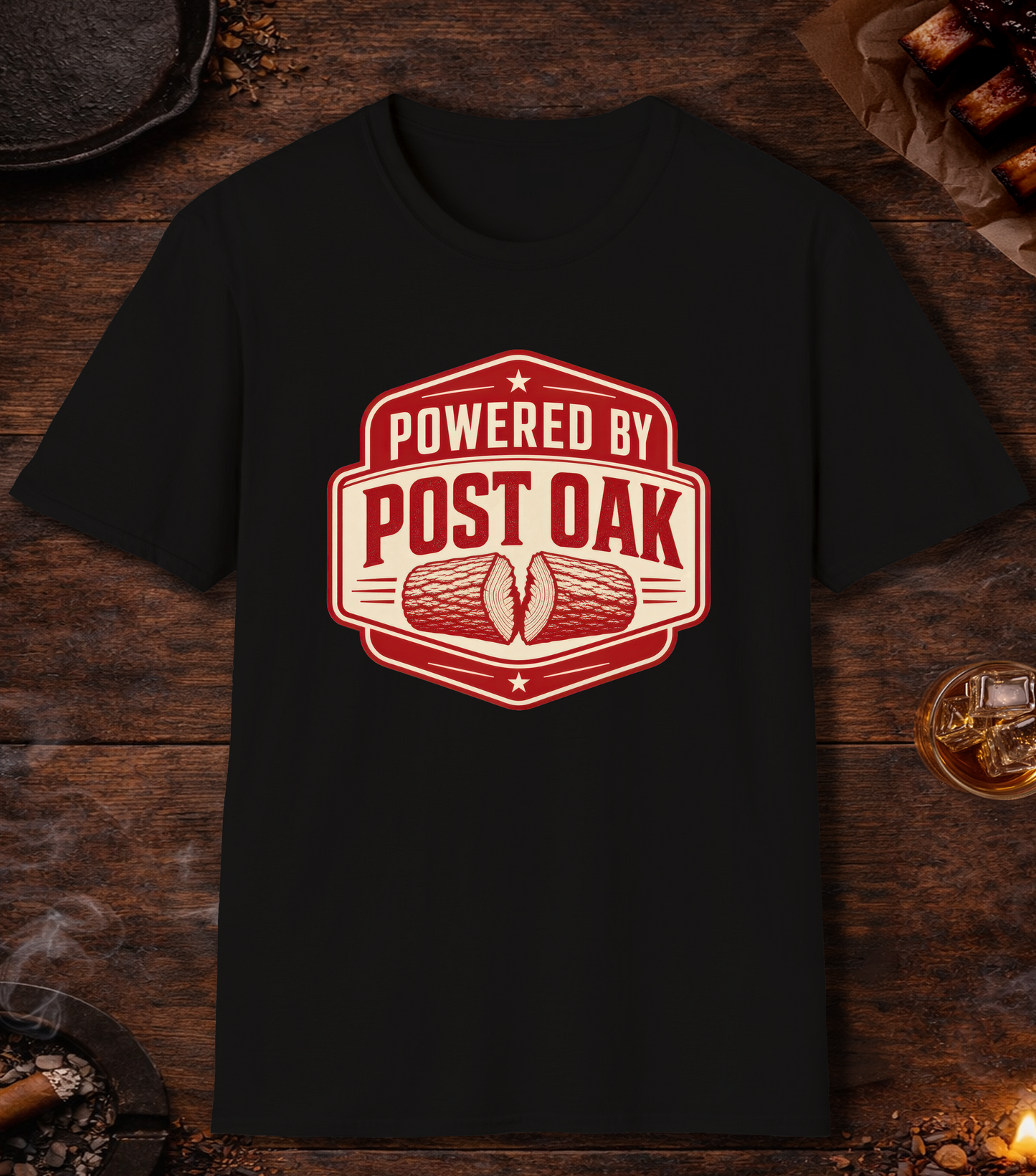 Powered by Post Oak T-Shirt - Black
