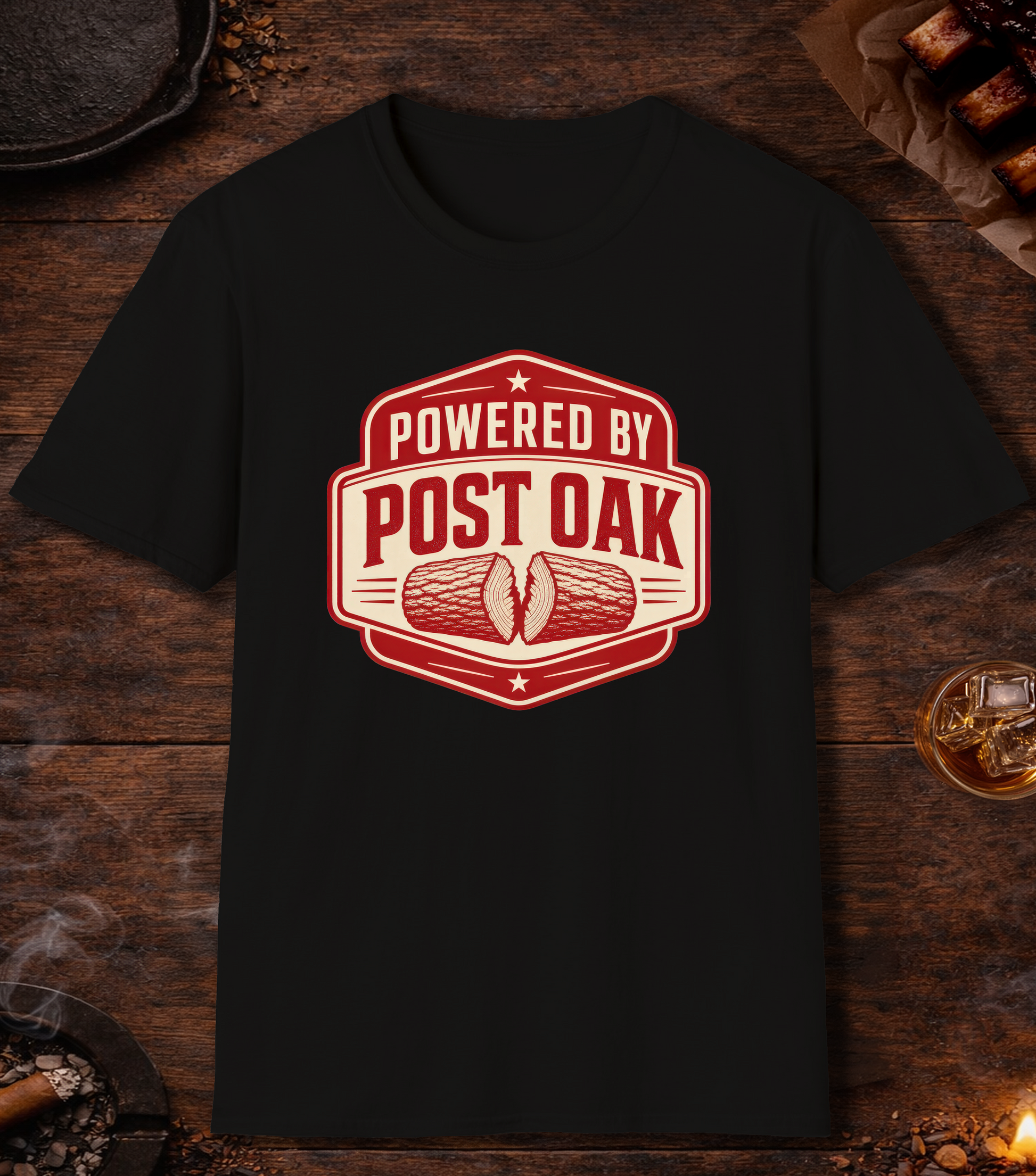 Powered by Post Oak T-Shirt - Black