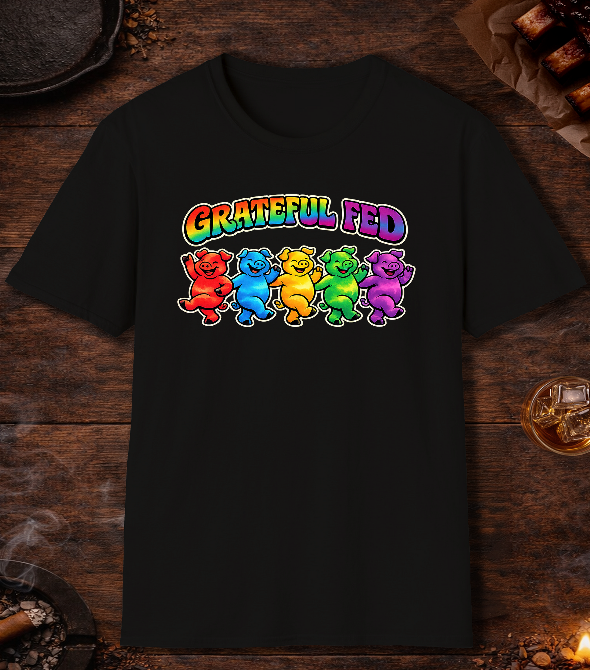 Grateful Fed Parody T-Shirt - Black
