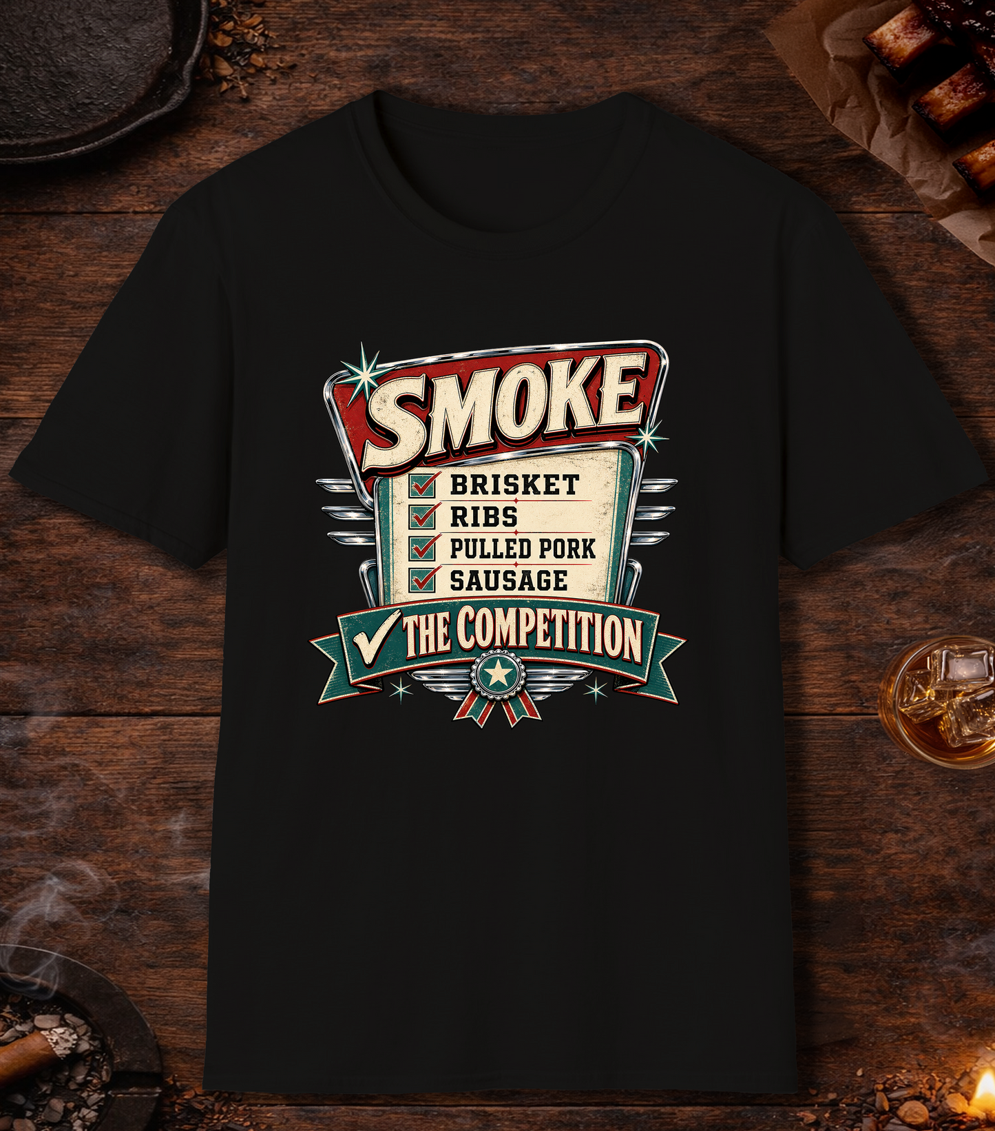 Smoke The Competition T-Shirt - Black
