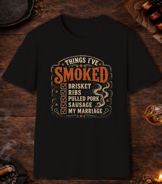 Things Ive Smoked Marriage T-Shirt - Black