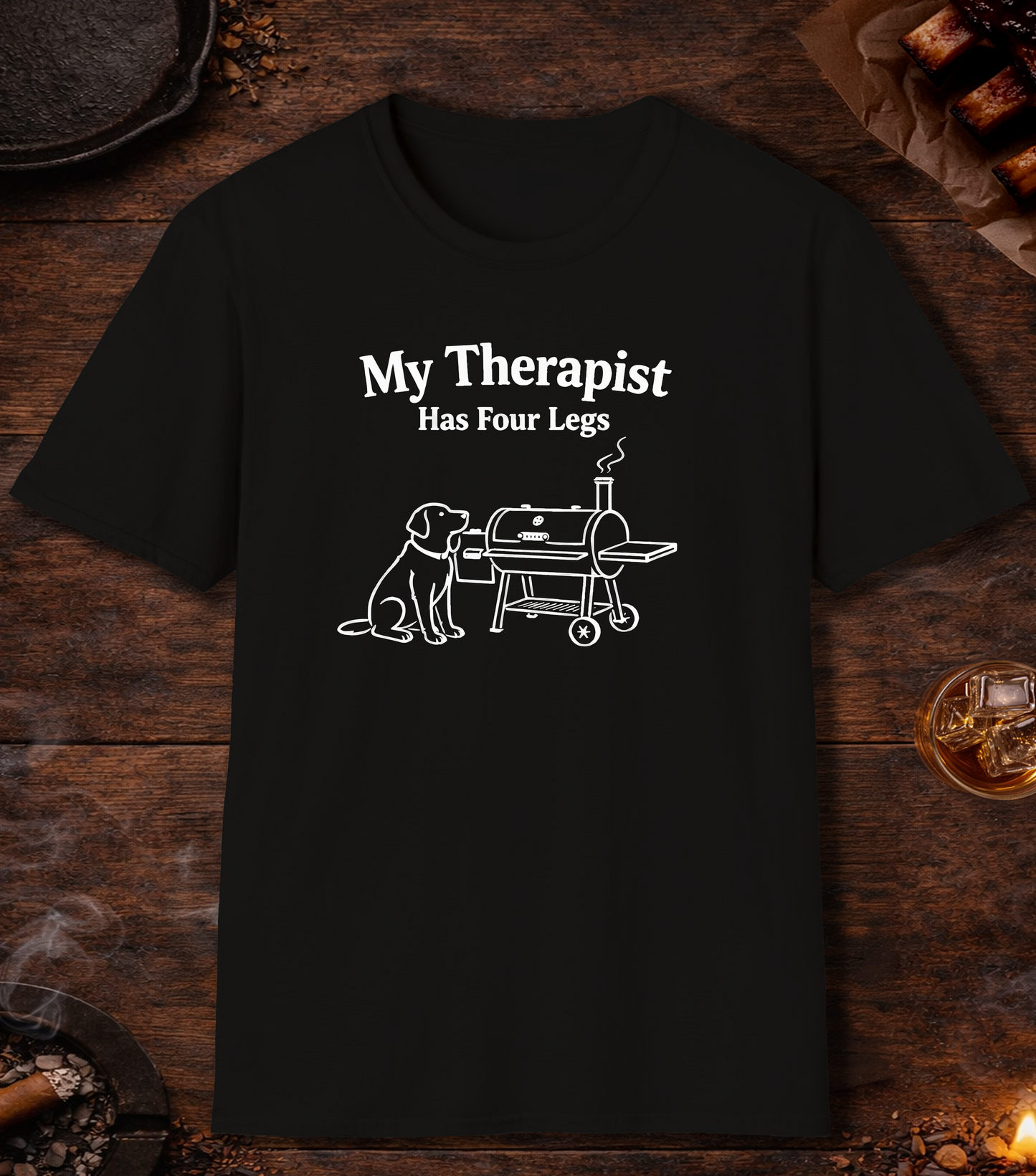Four Legged Therapist T-Shirt - Black