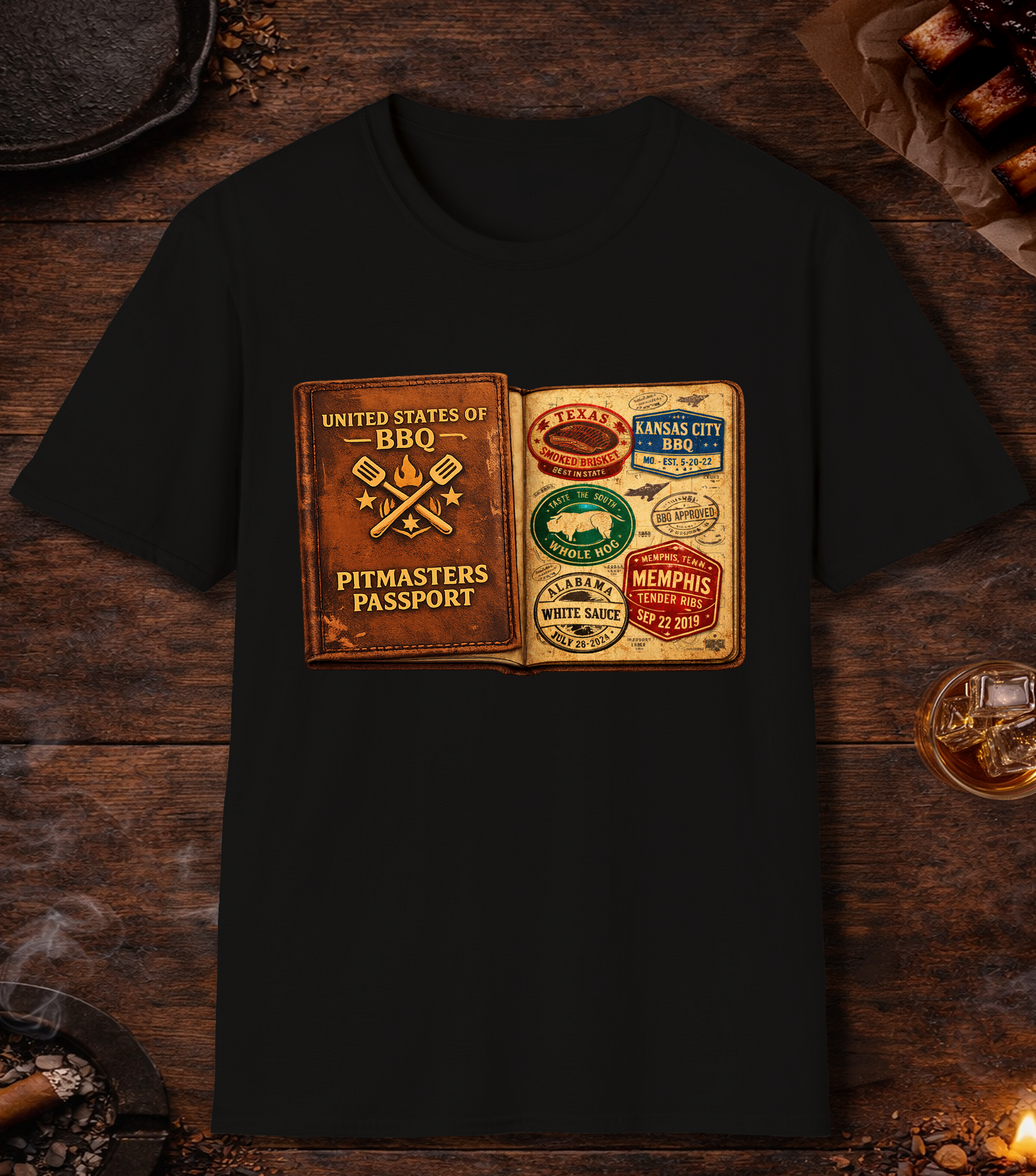 Pitmasters Passport T-Shirt - Black
