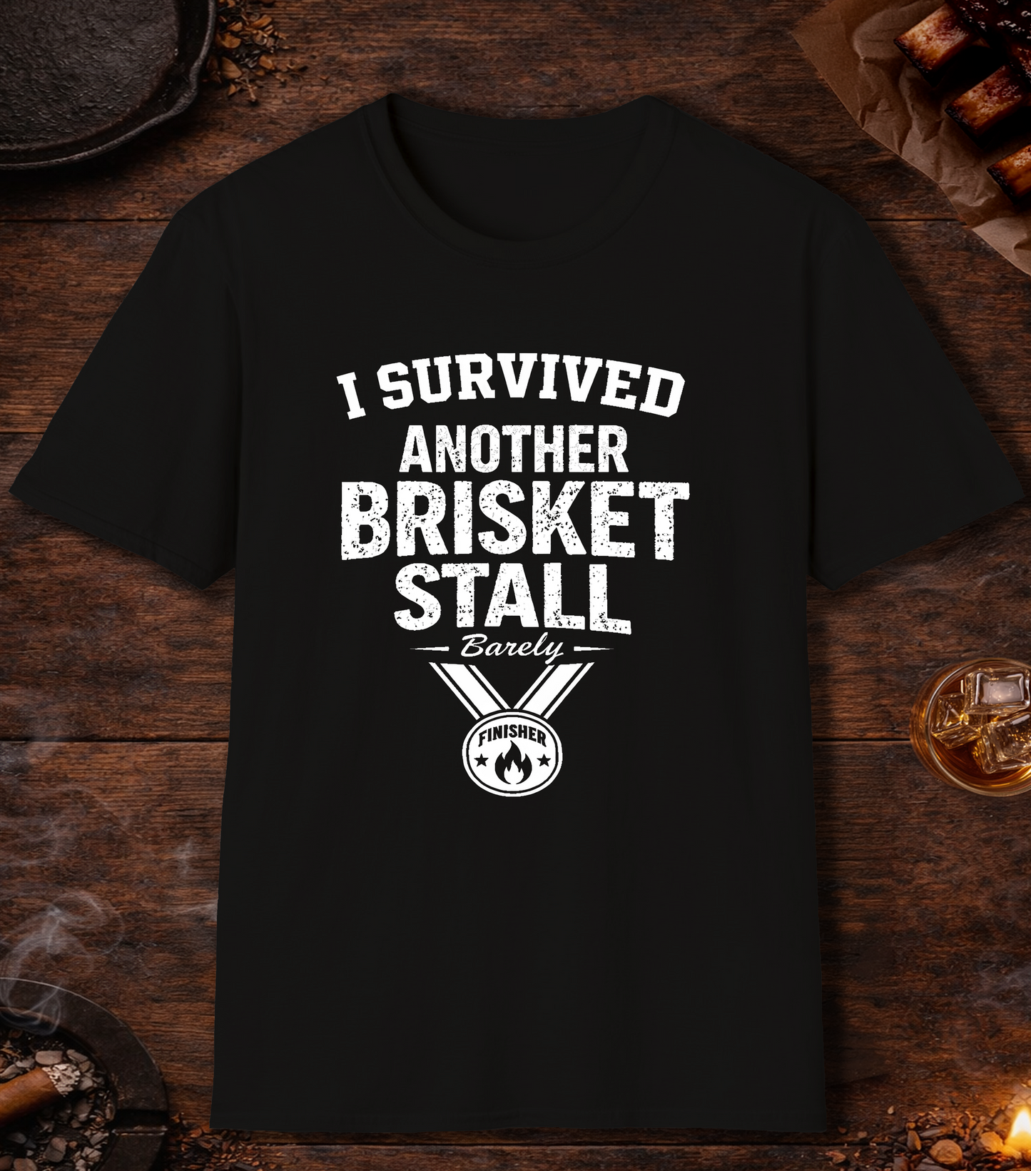 I Survived Another Brisket Stall T-Shirt - Black