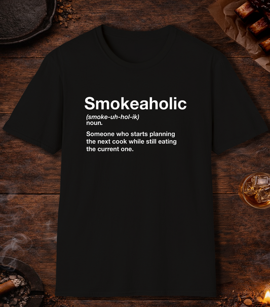 Smokeaholic Transparent T-Shirt - Black