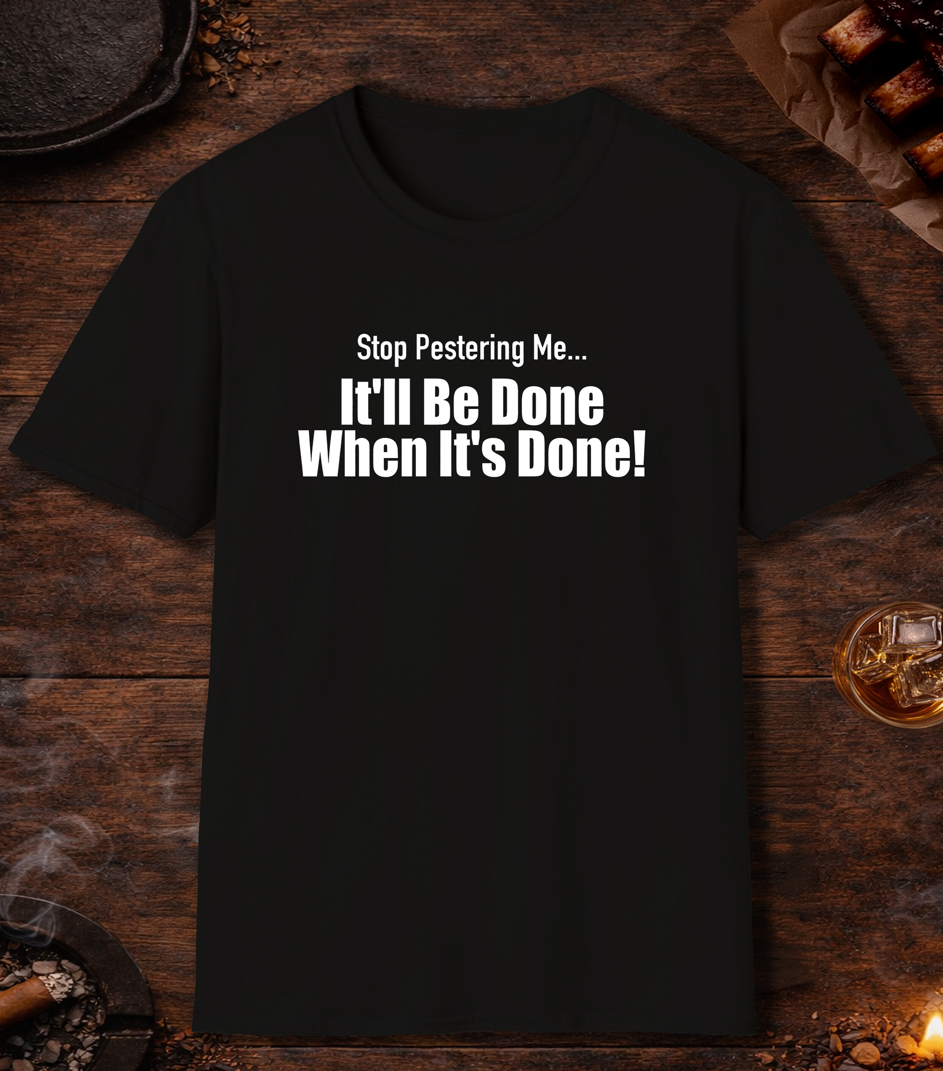 Stop Pestering Me T-Shirt - Black
