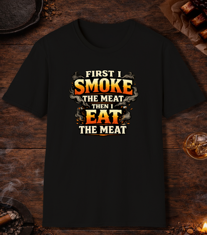 First Smoke Then Eat T-Shirt - Black