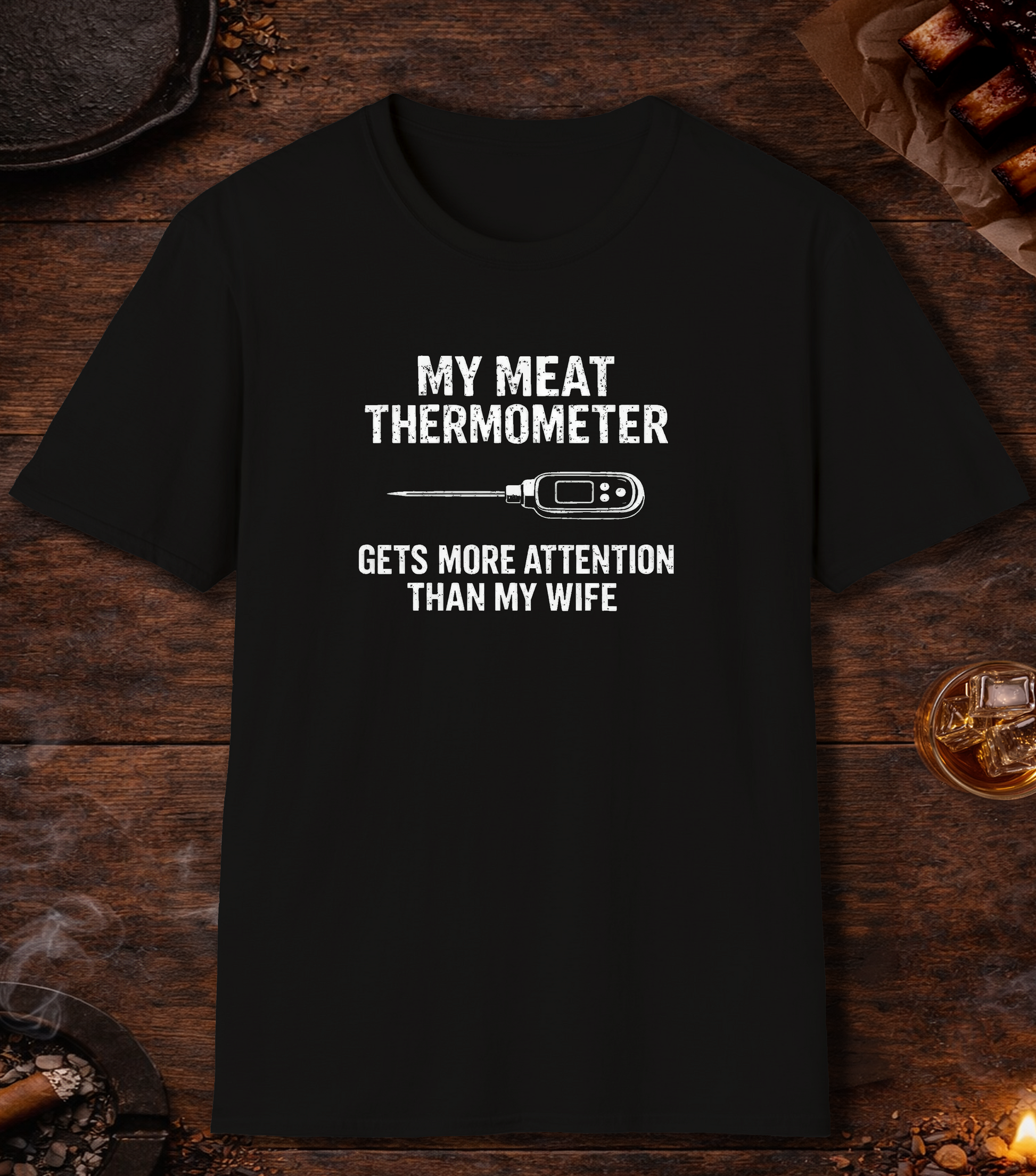 Thermometer More Attention Than Wife T-Shirt - Black