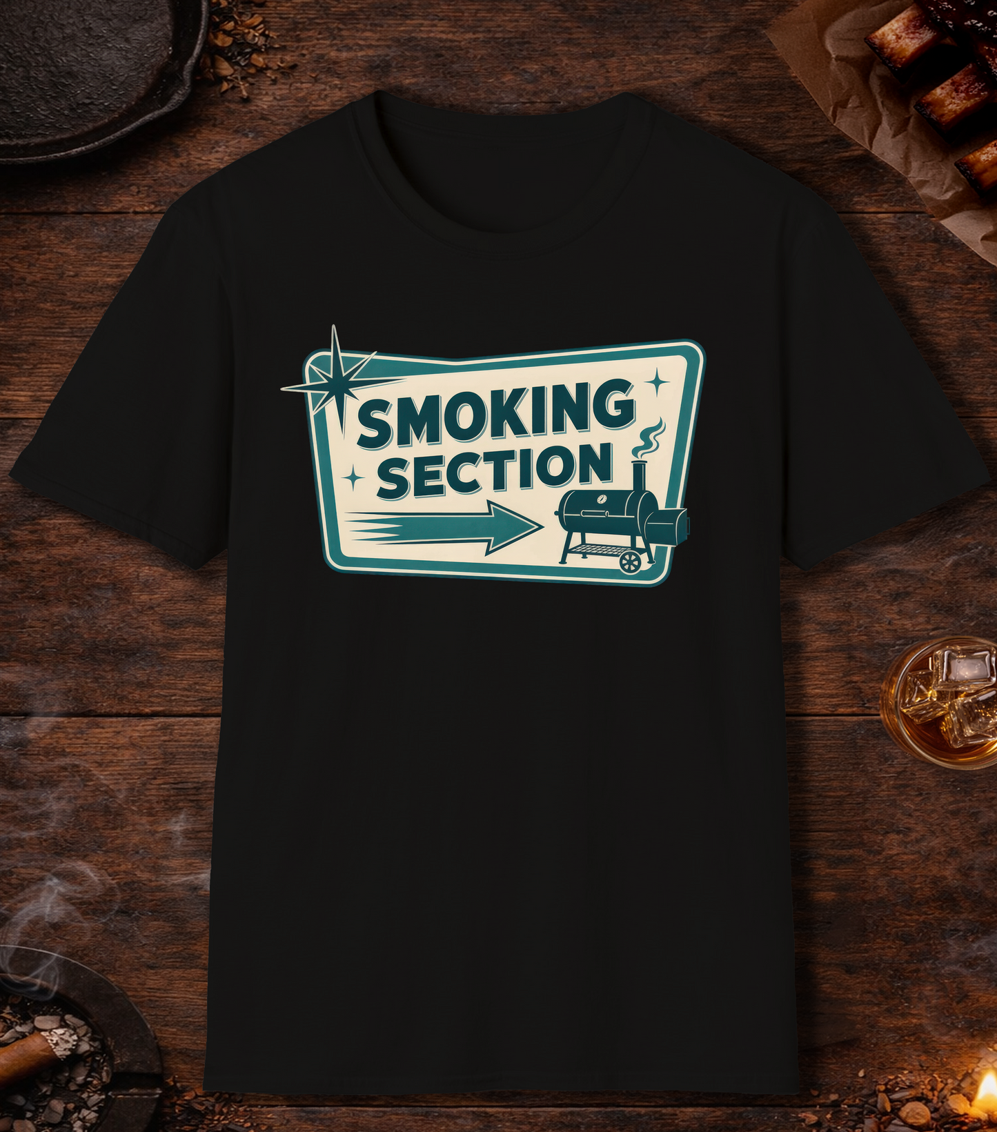 Smoking Section T-Shirt - Black