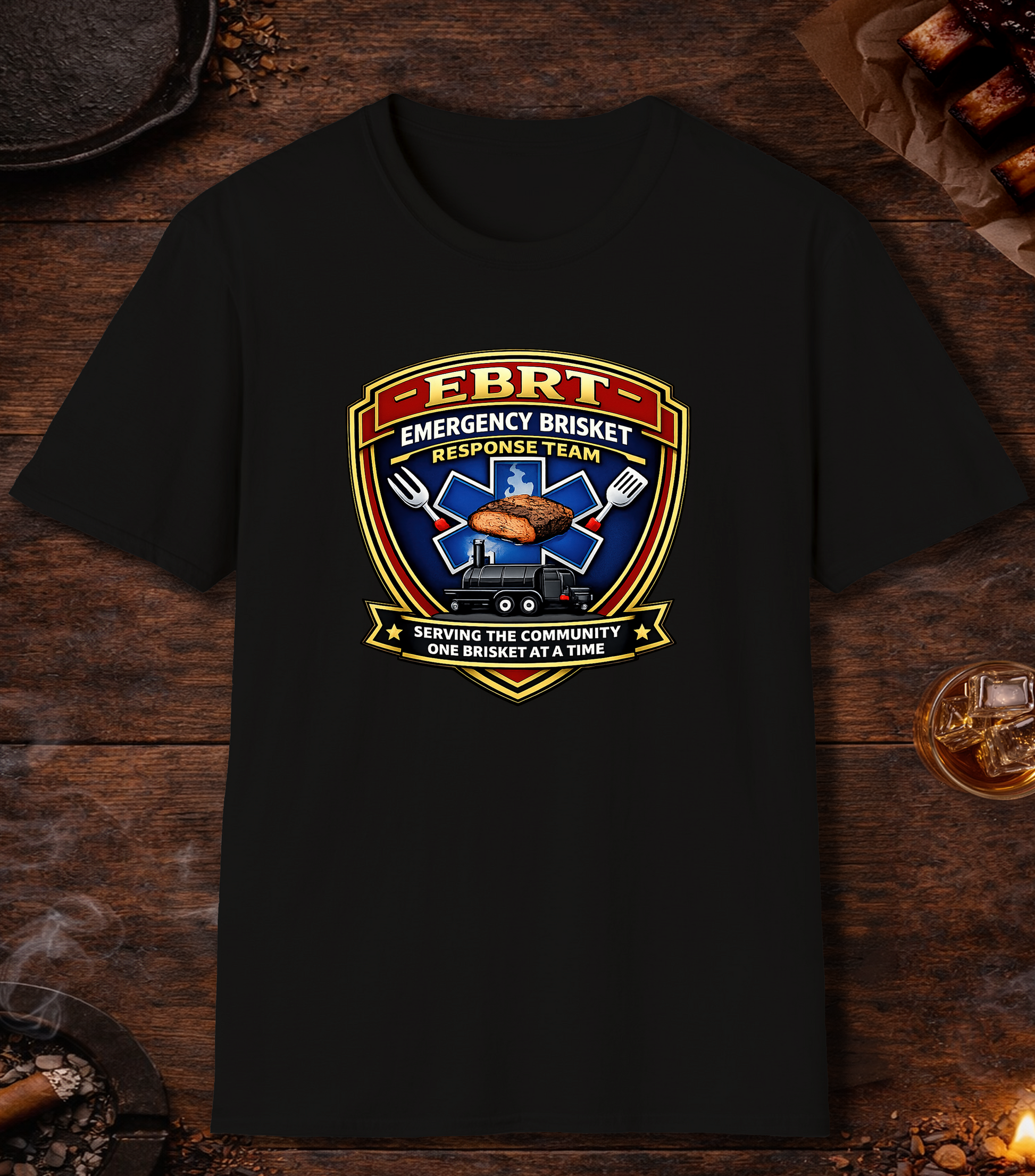 Emergency Brisket Response T-Shirt - Black