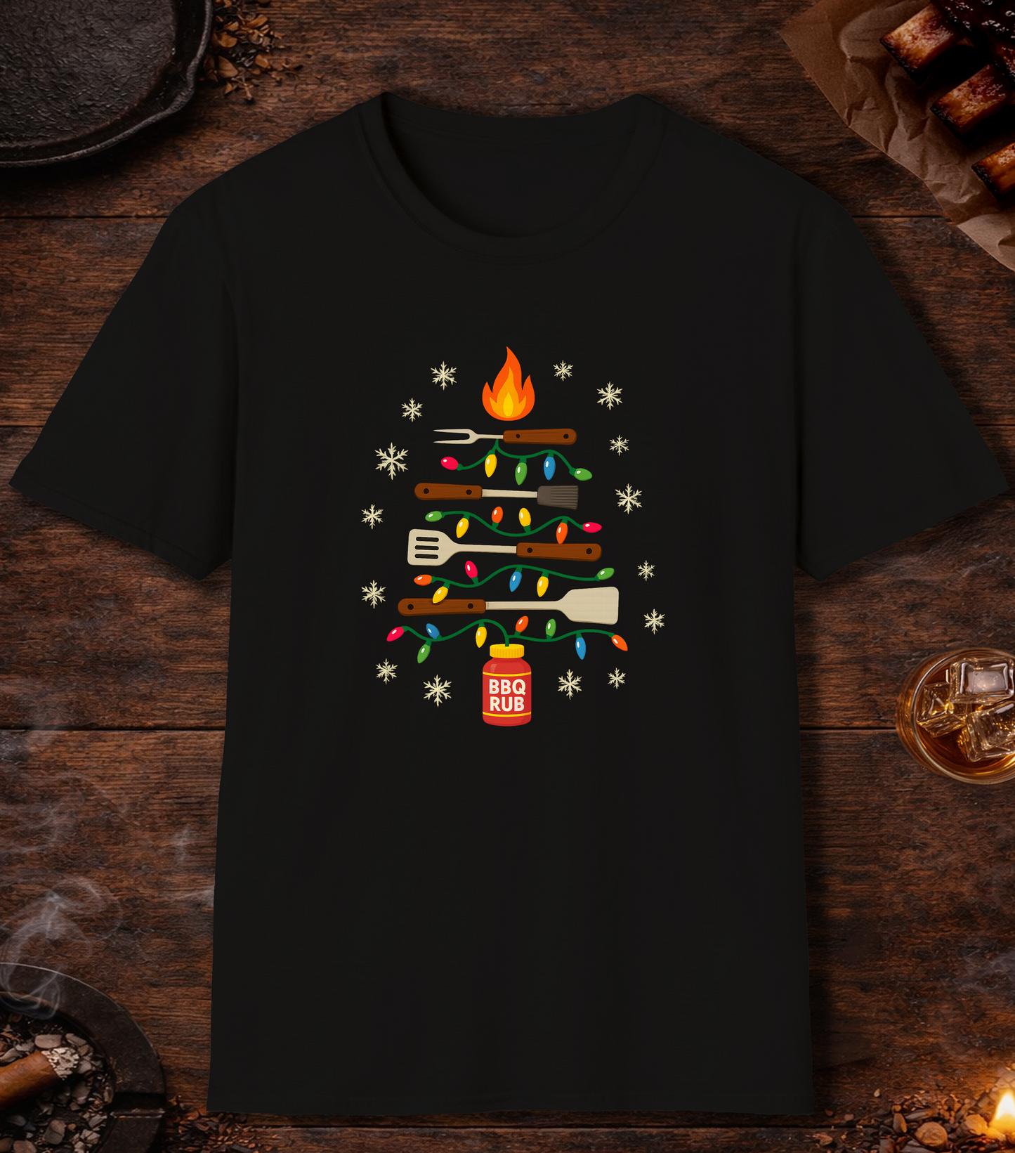 Christmas Tree T-Shirt - Black