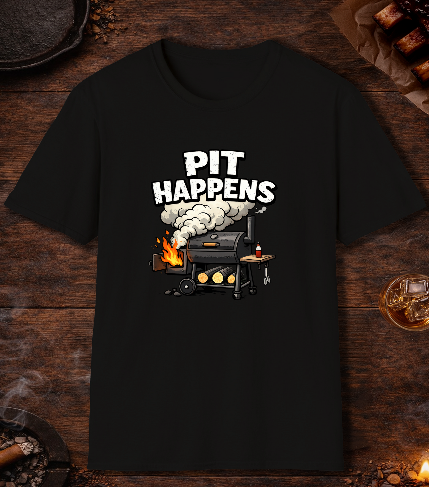 Pit Happens T-Shirt - Black