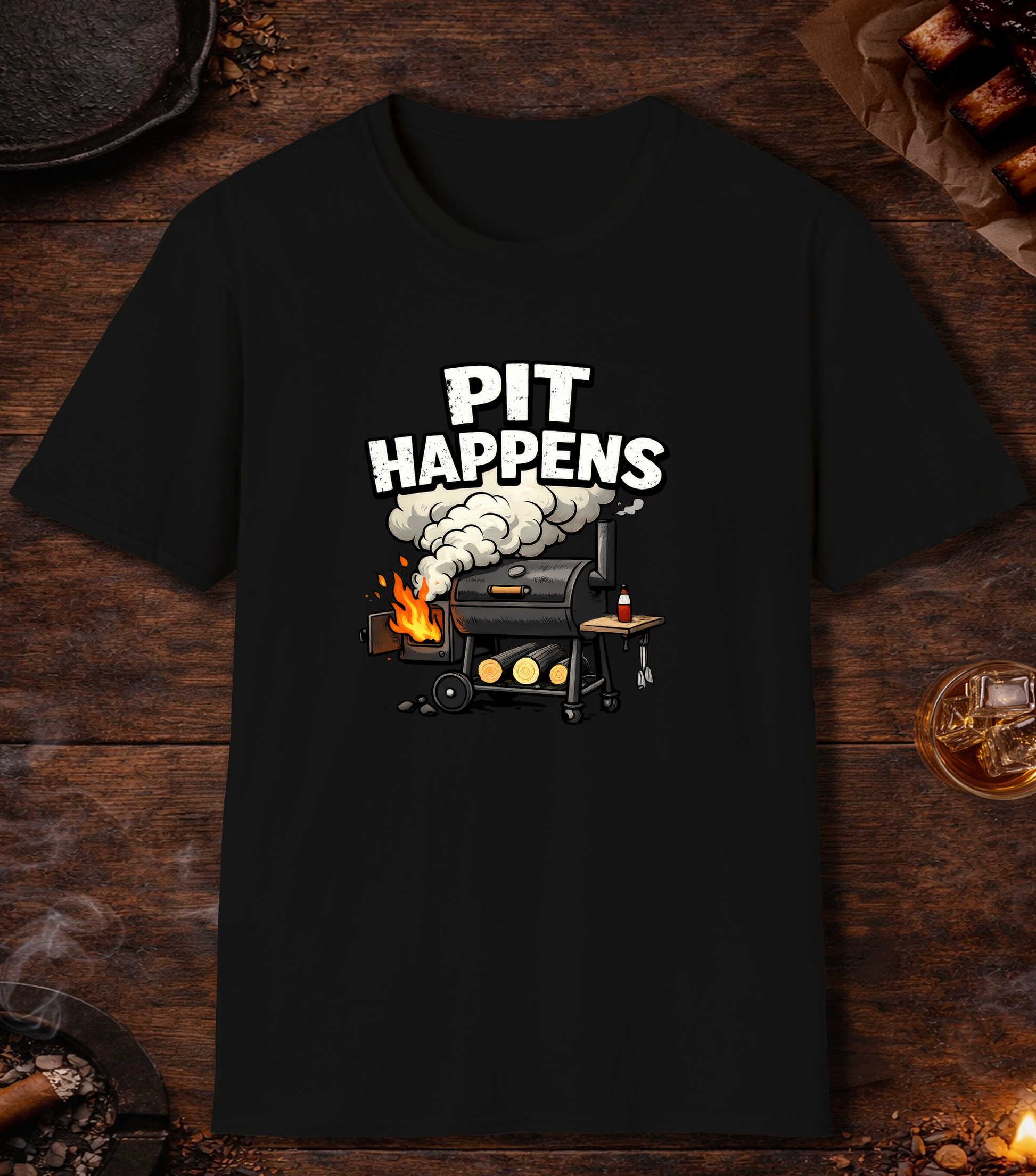 Pit Happens T-Shirt - Black