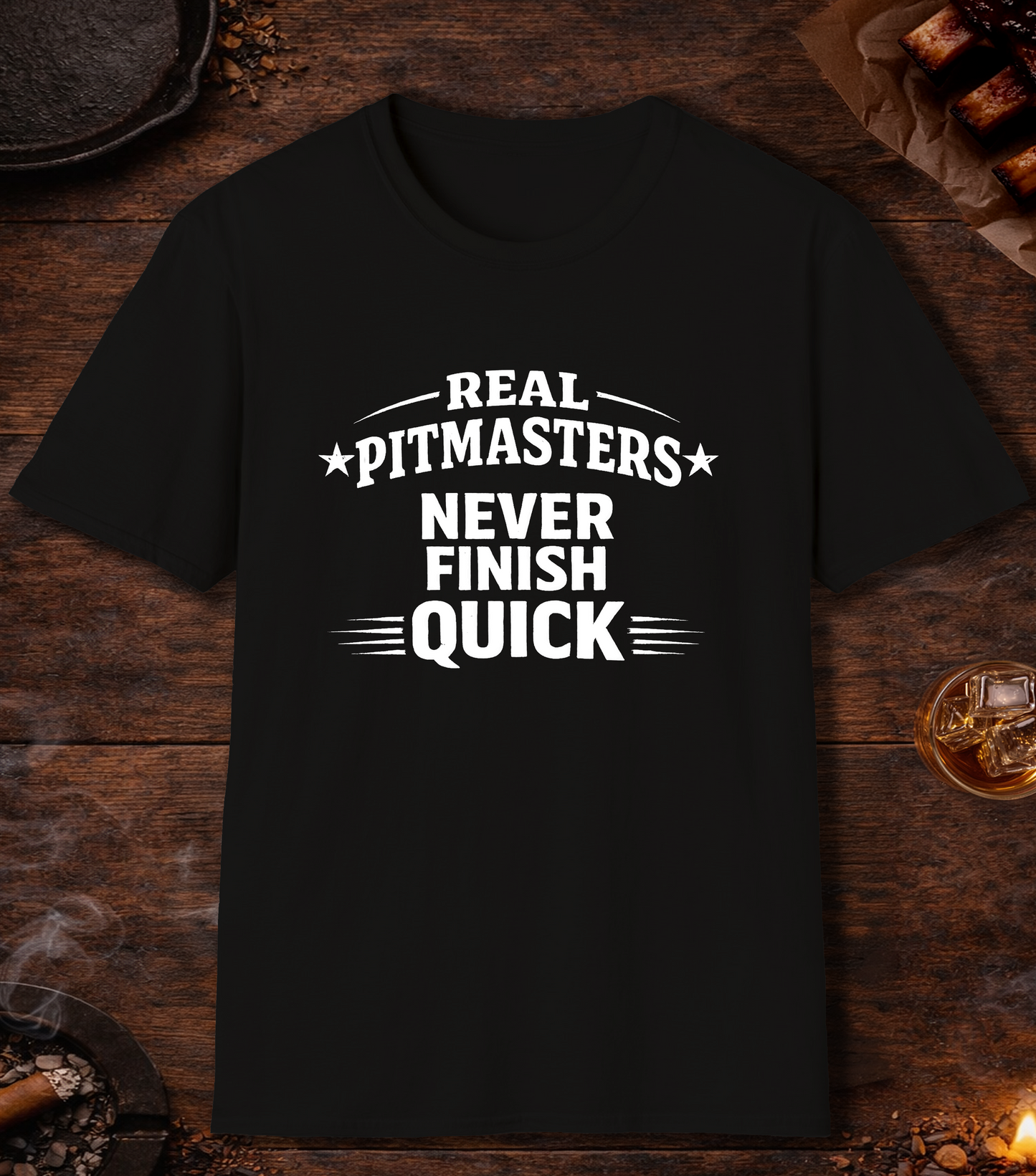 Pitmasters Never Finish Quick T-Shirt - Black