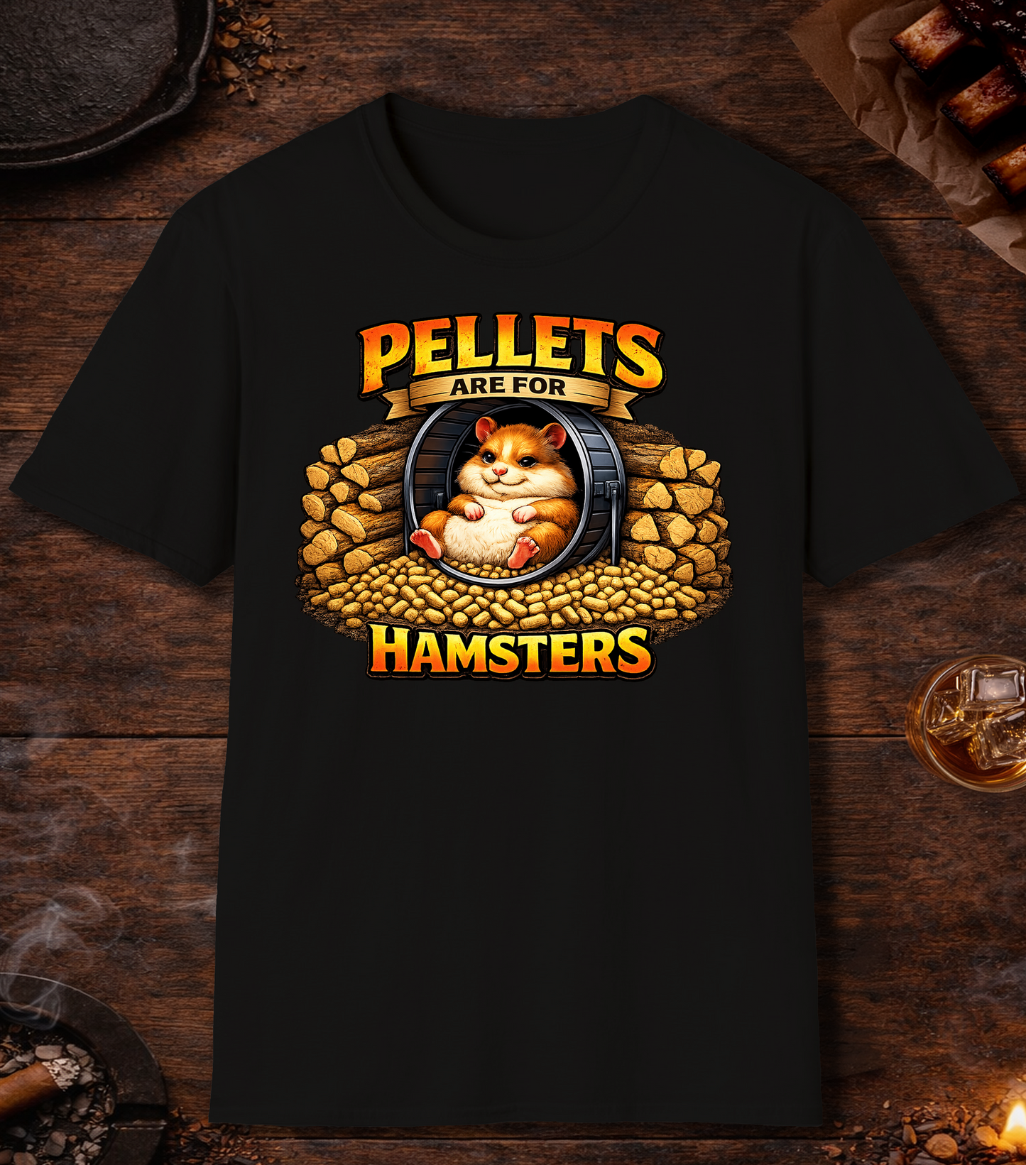 Pellets Are For Hamsters T-Shirt - Black