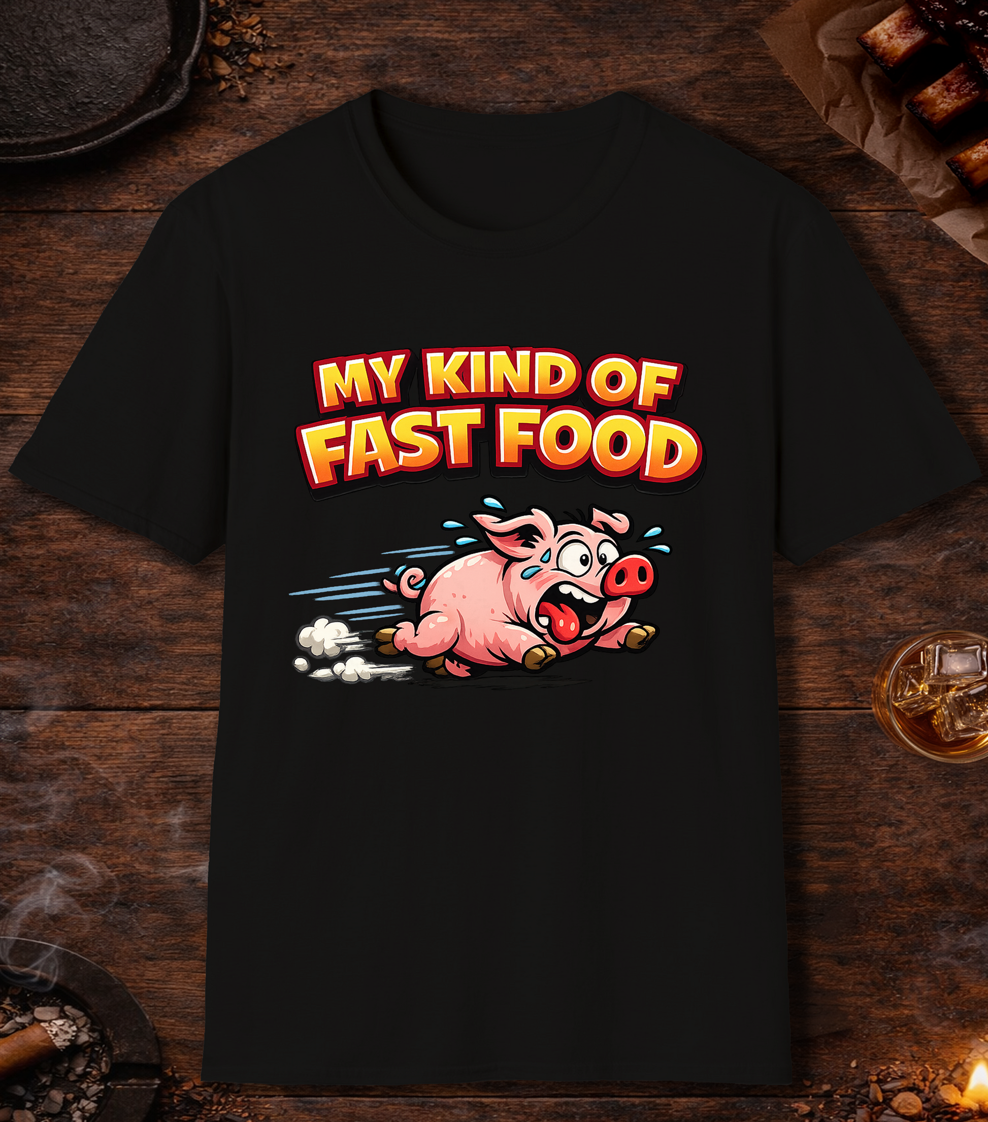 My Kind Of Fast Food T-Shirt - Black