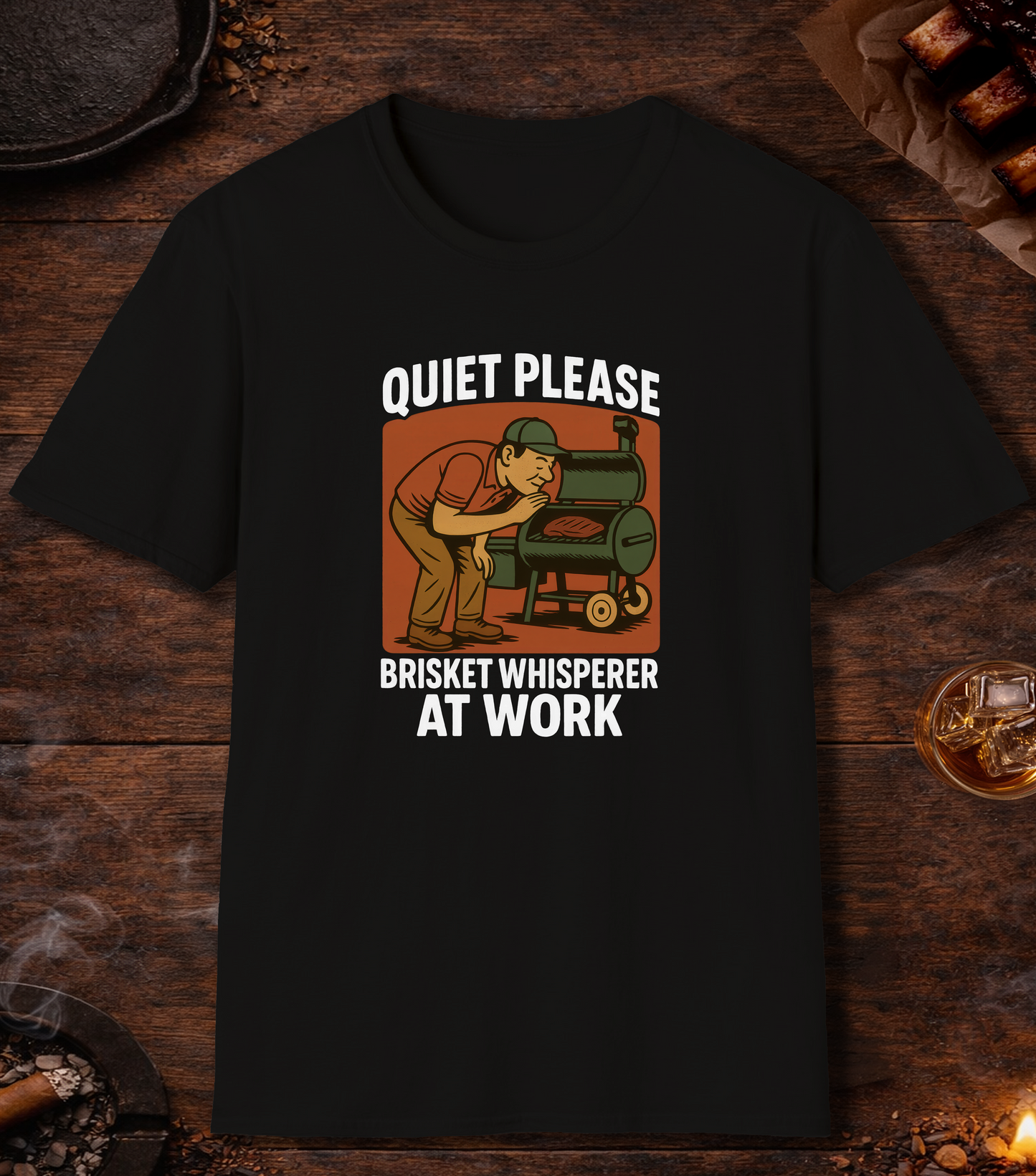 Brisket Whisperer T-Shirt - Black