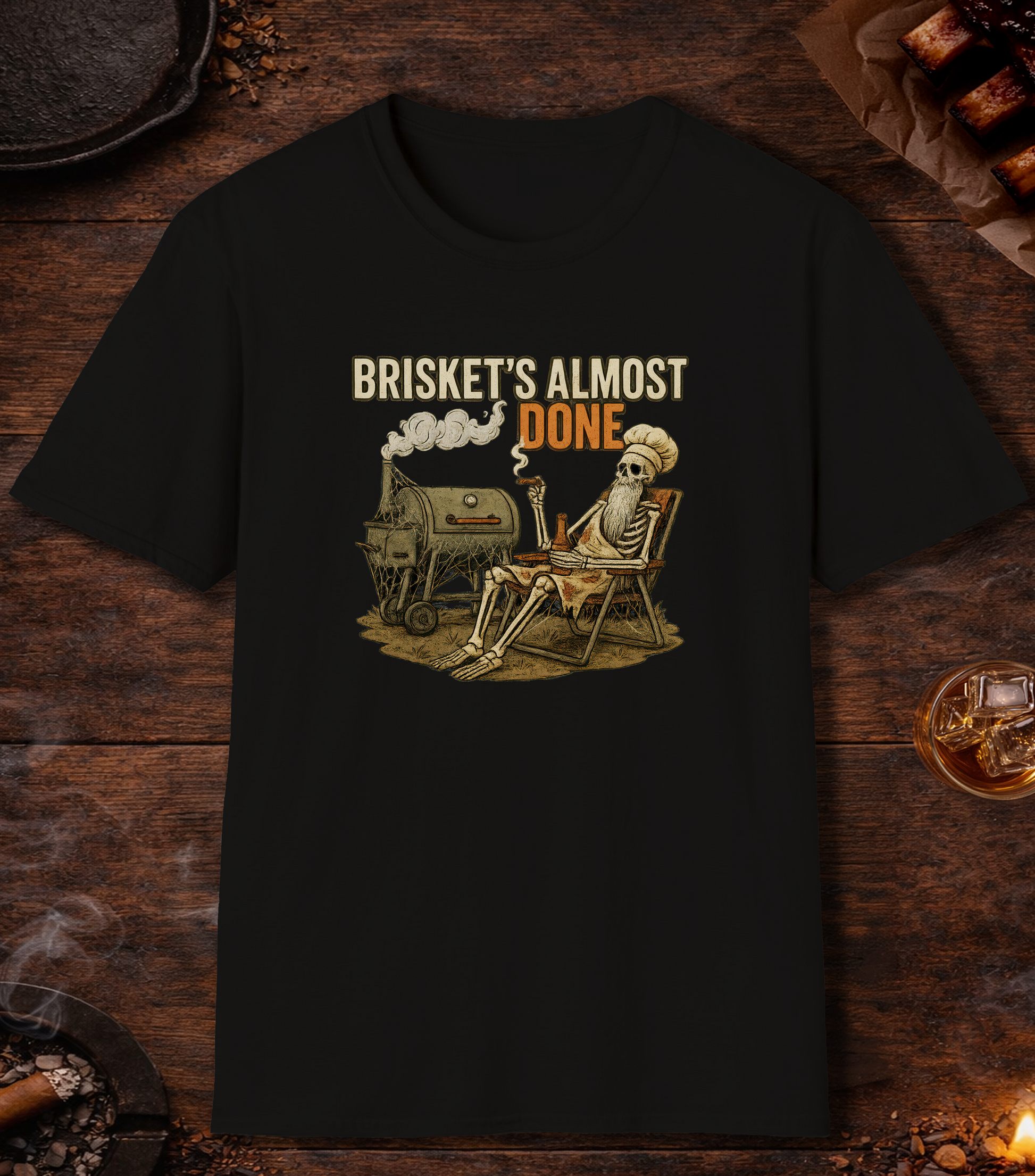 Briskets Almost Done T-Shirt - Black