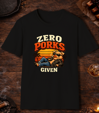 Zero Porks Given T-Shirt - Black