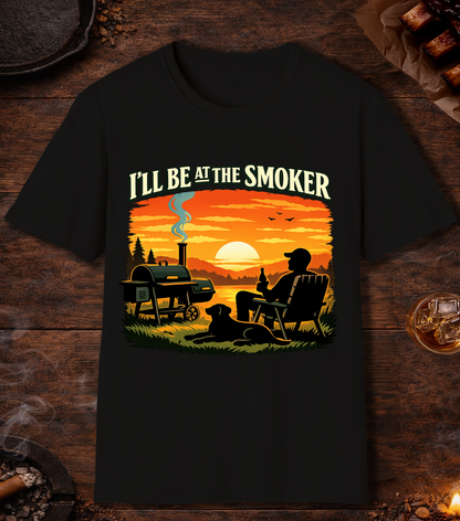Ill Be At The Smoker T-Shirt - Black