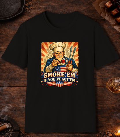 Smoke Em Uncle Sam T-Shirt - Black