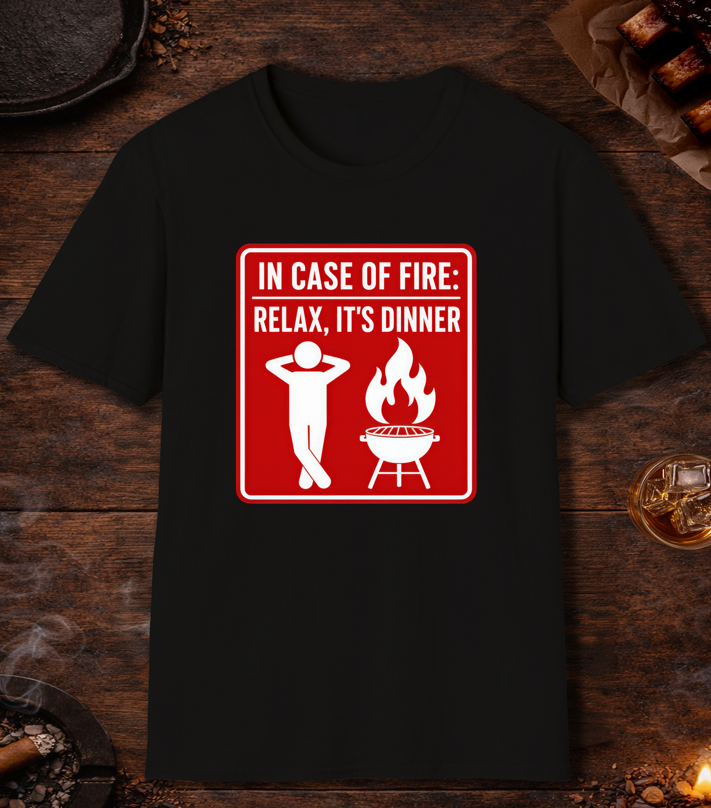 In Case of Fire T-Shirt - Black