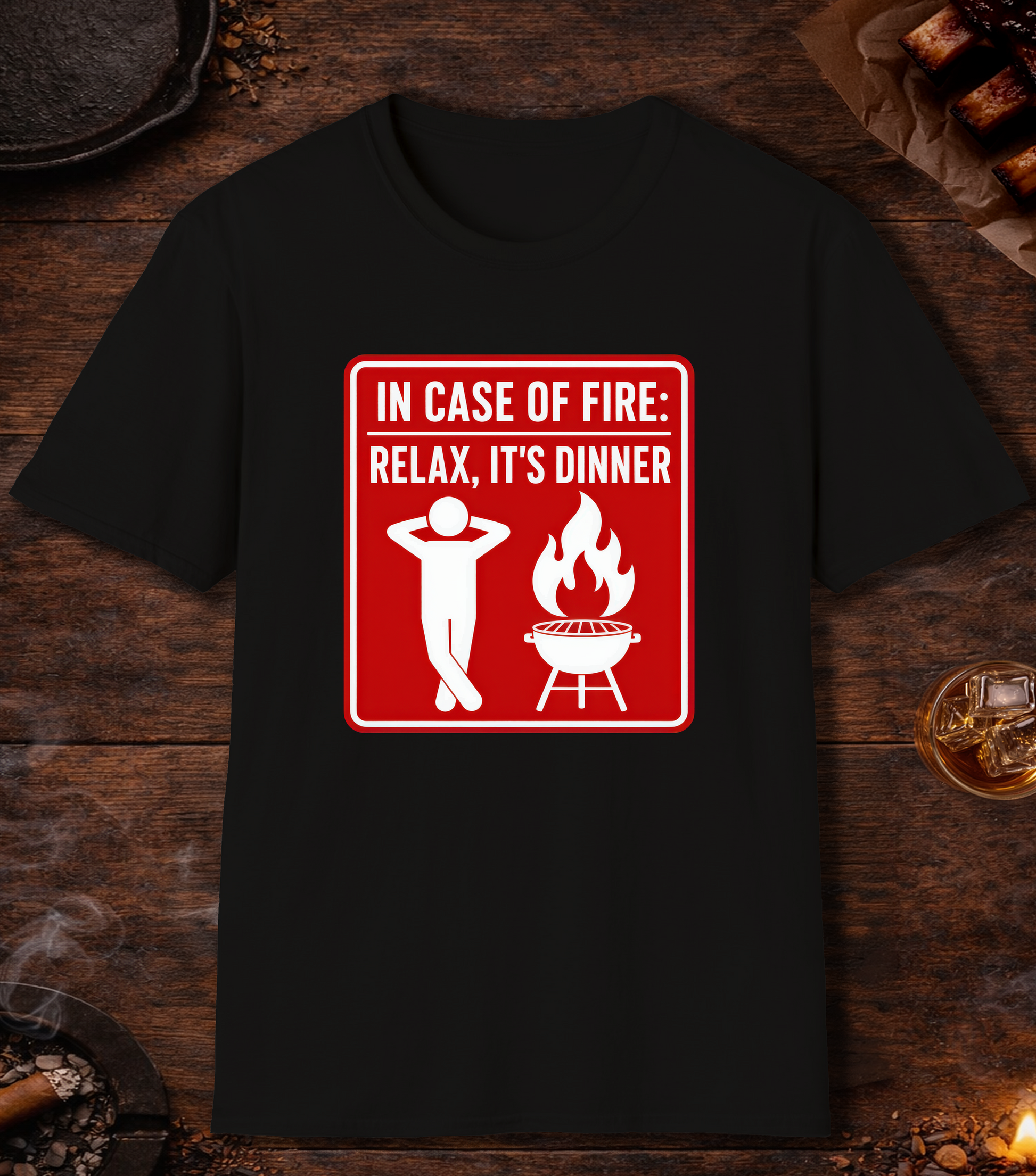 In Case of Fire T-Shirt - Black