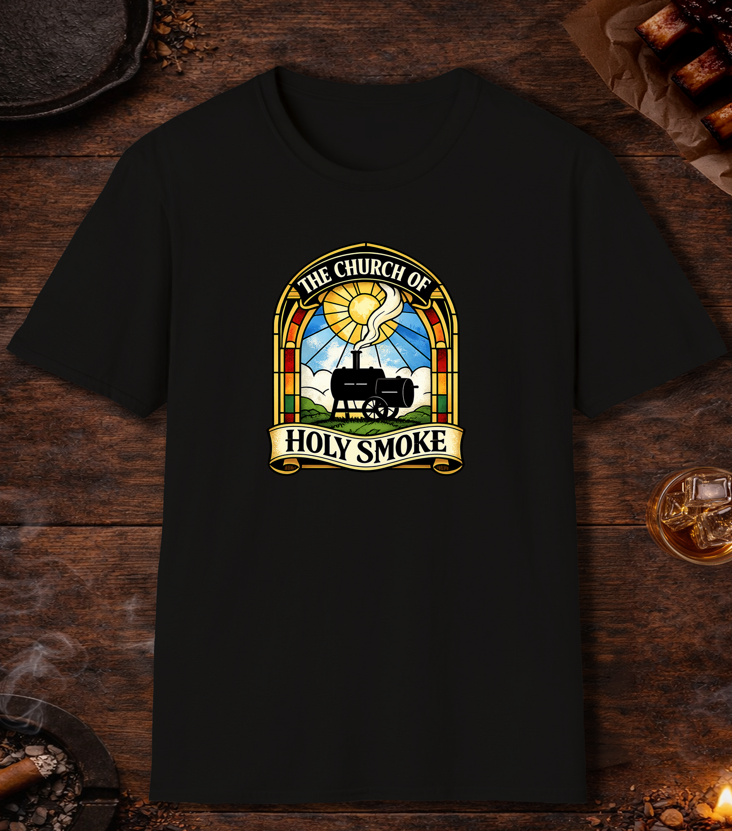 Church Holy Smoke T-Shirt - Black
