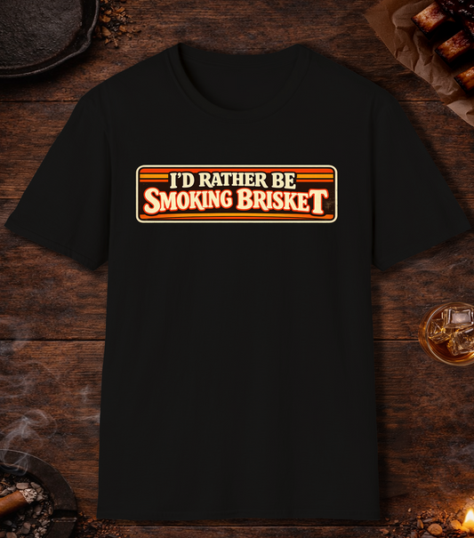 Rather Be Smoking Brisket T-Shirt - Black