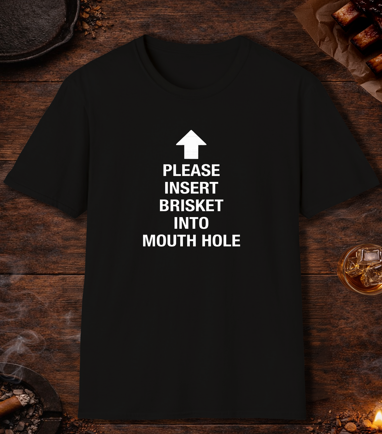 Please Insert Brisket T-Shirt - Black