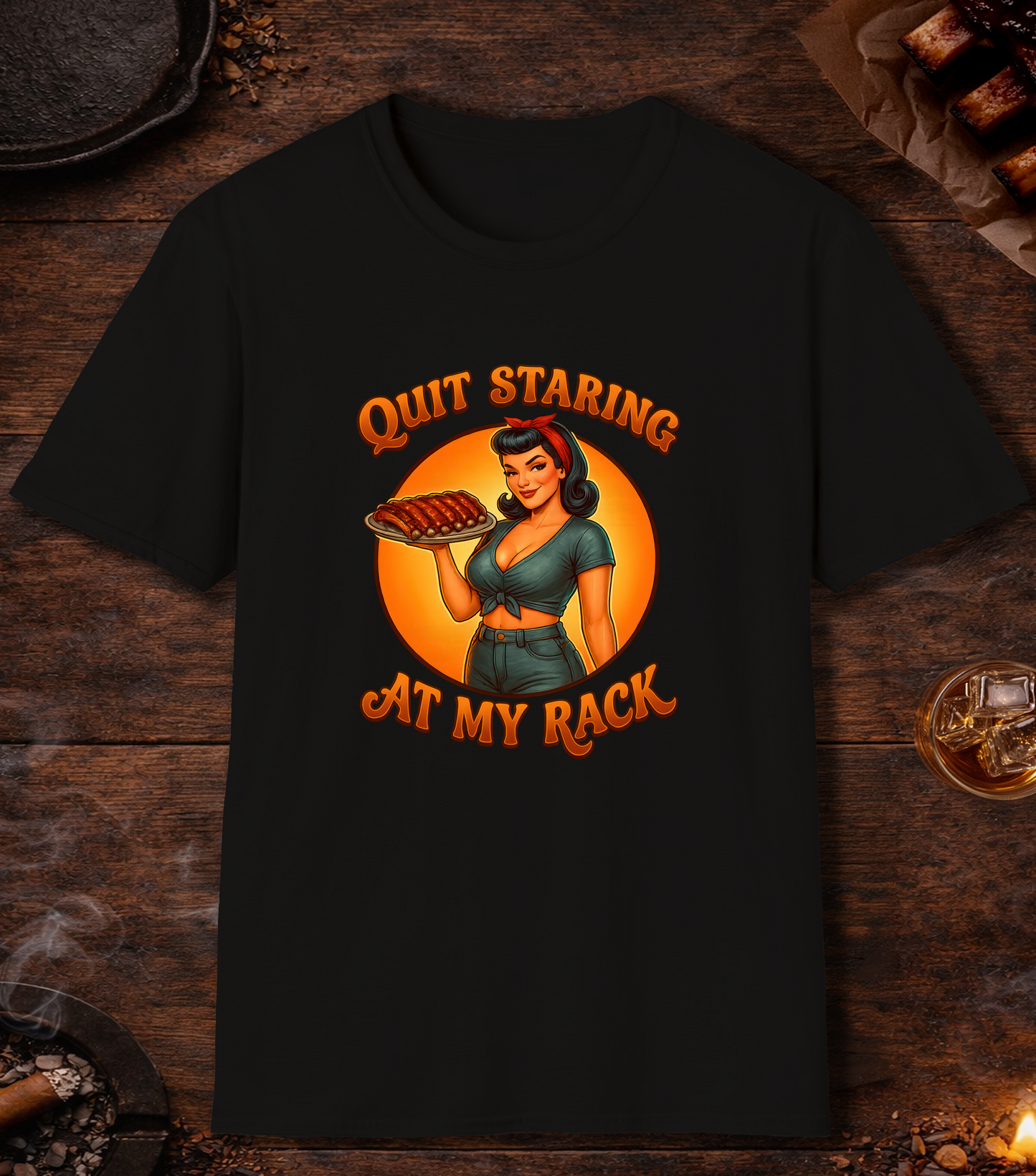 Quit Staring At My Rack T-Shirt - Black