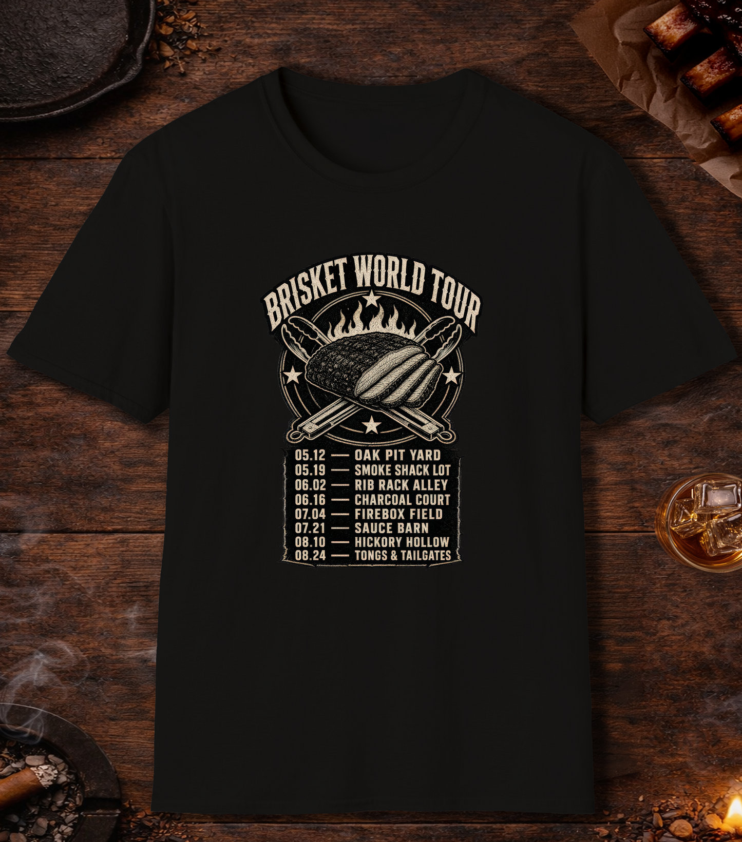 Brisket World Tour T-Shirt - Black