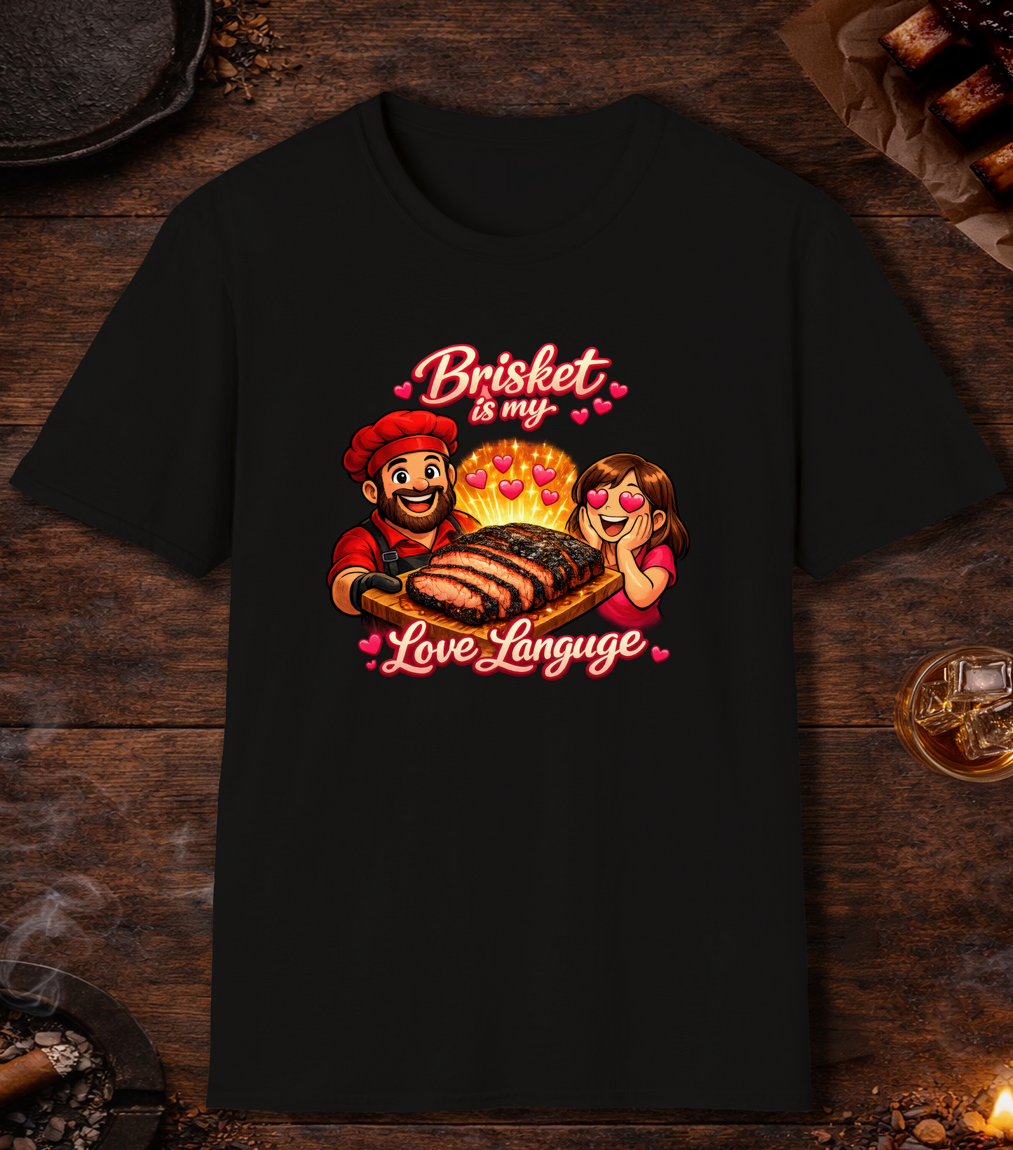 Brisket Is My Love Language T-Shirt - Black