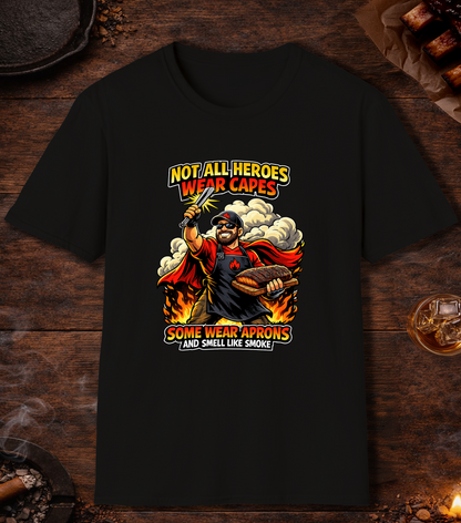 Not All Heroes Wear Capes T-Shirt - Black