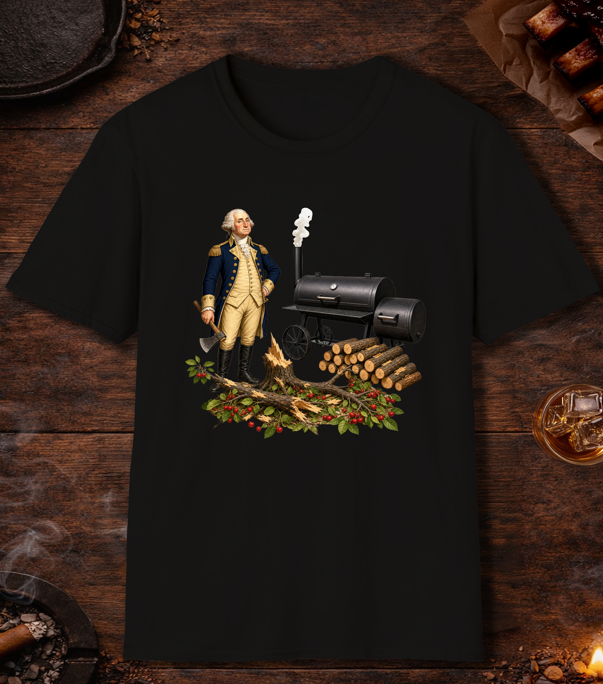 Washington Cherry Wood T-Shirt - Black